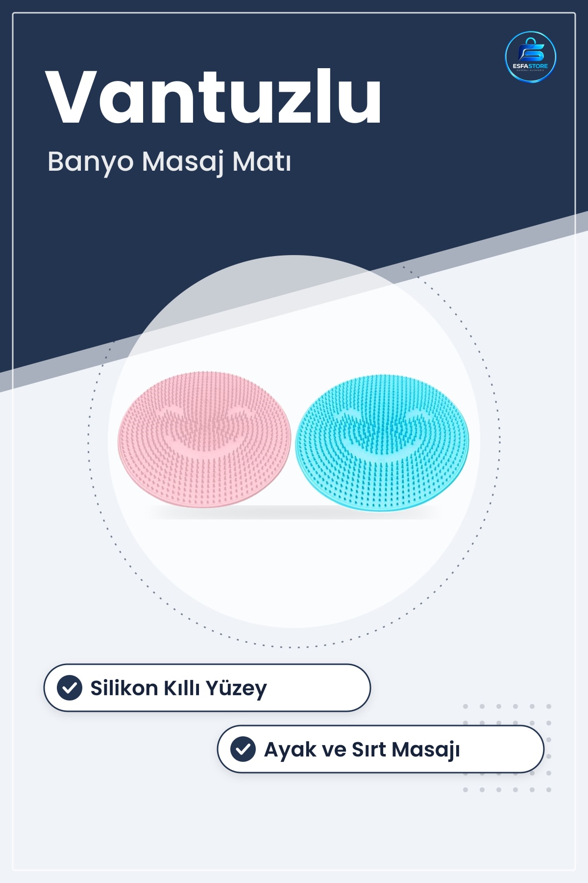 Silikon Fırçalı Banyo Matı Ayaklar İçin Topuk Masaj Paspası Vantuzlu Ölü Cilt Temizleyici Pratik