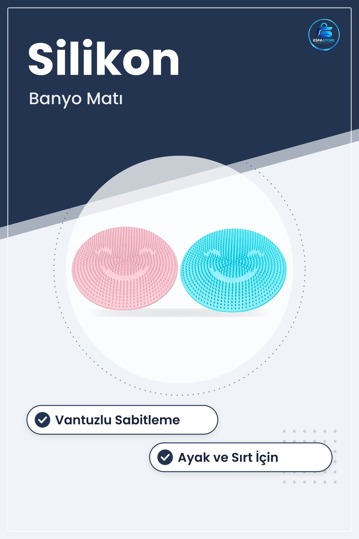 Silikon Fırçalı Banyo Matı Ayaklar İçin Topuk Masaj Paspası Vantuzlu Ölü Cilt Temizleyici Pratik