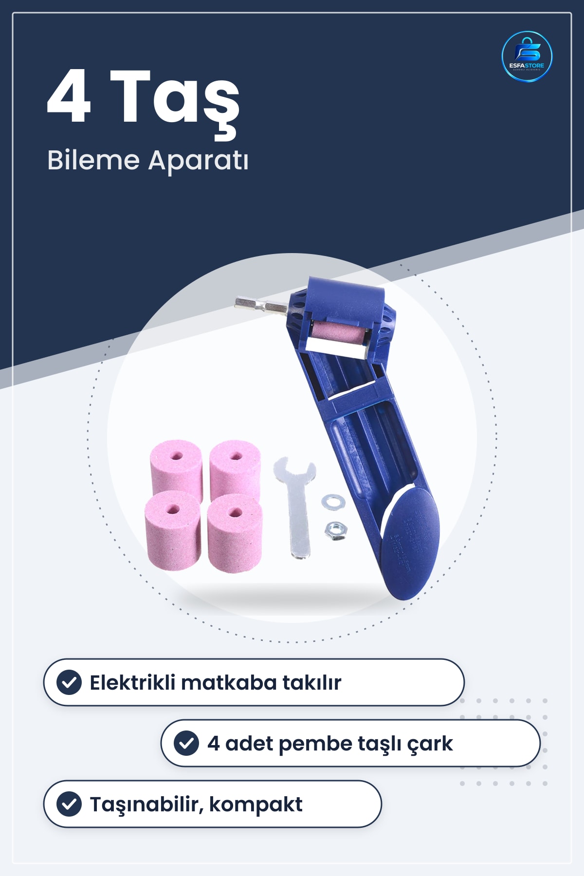 Matkap Ucu Bileyici Taşınabilir Kullanımı Kolay Hafif Keskinleştirme Aparatı Kompakt Dayanıklı