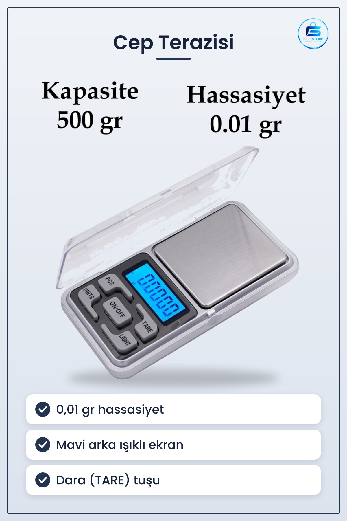 Dijital Hassas Elektronik Cep Terazisi Taşınabilir Mini Tartı Aleti Pratik Kullanışlı Hediyelik