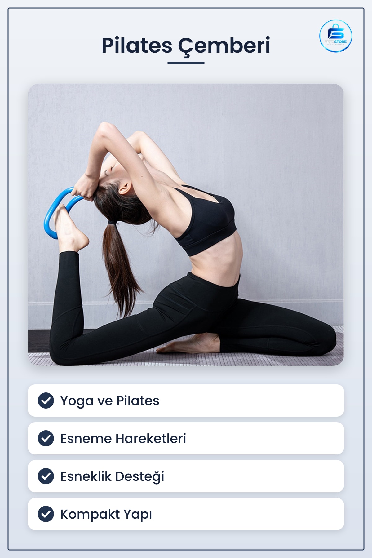 Pilates Çemberi Yoga Jimnastik Esneme Egzersiz Halkası Kullanışlı Dayanıklı Pratik Ev Antrenömanı