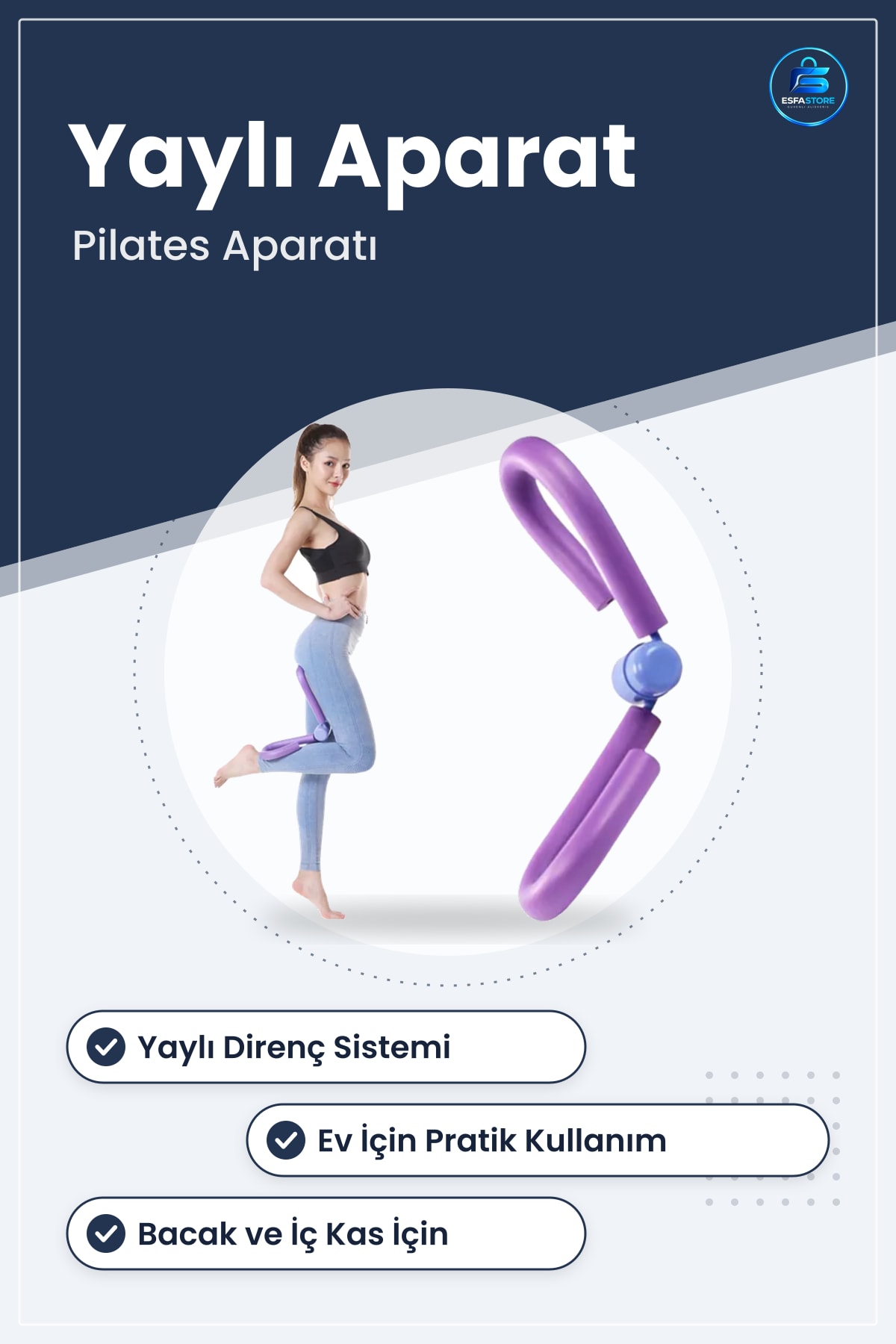 Yaylı Pilates Yoga Aparatı Vücut Geliştirme Bacak İç Kas Egzersiz Ev Fitness Ekipmanı Pratik