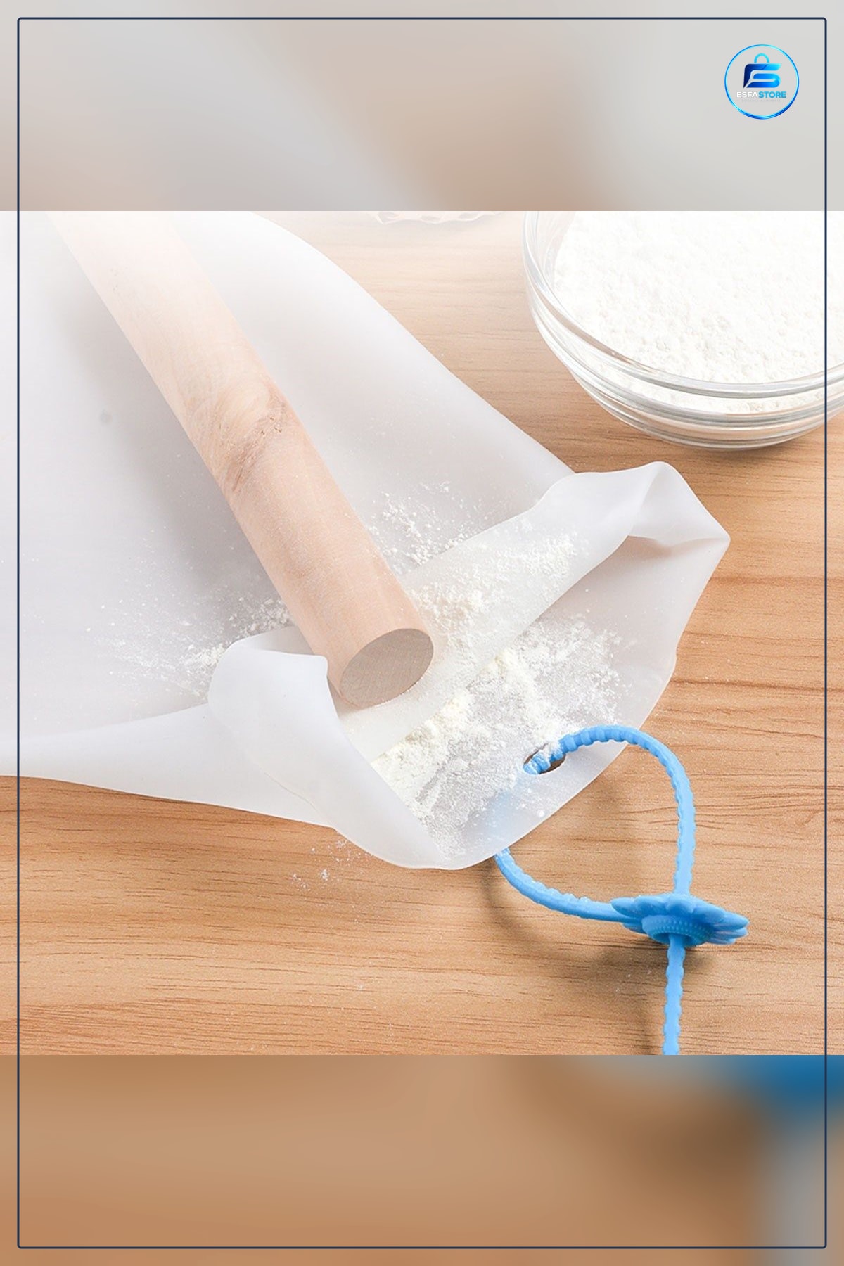 Orta Silikon Hamur Torbası Şeffaf Yoğurma Aleti Ekmek Makarna Mantı Hamuru Pratik Mutfak Kullanımı
