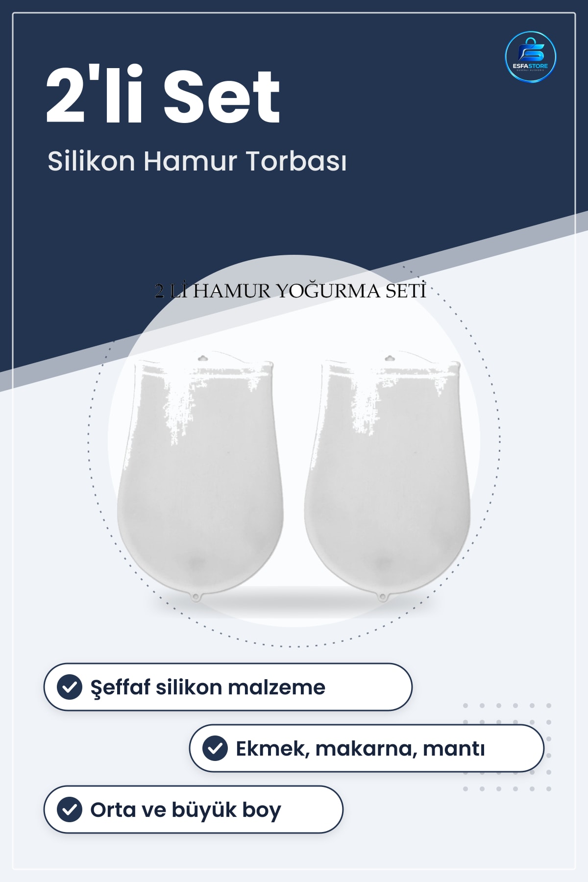 Yoğurma Torbası Silikon Şeffaf Ekmek Makarna Mantı Hamuru Yapımı İçin Pratik Dayanıklı Mutfak