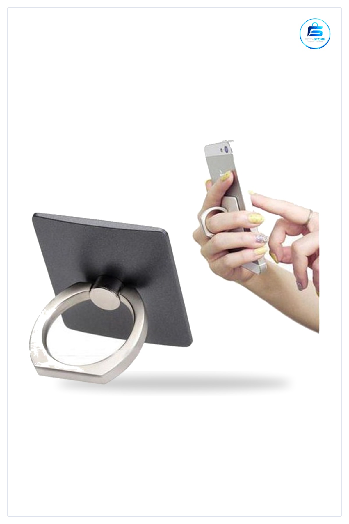 Yüzük Tasarım Telefon Tablet Ring Stand Aparatı Selfie Tutucu Döner Parmak Halkası Metal