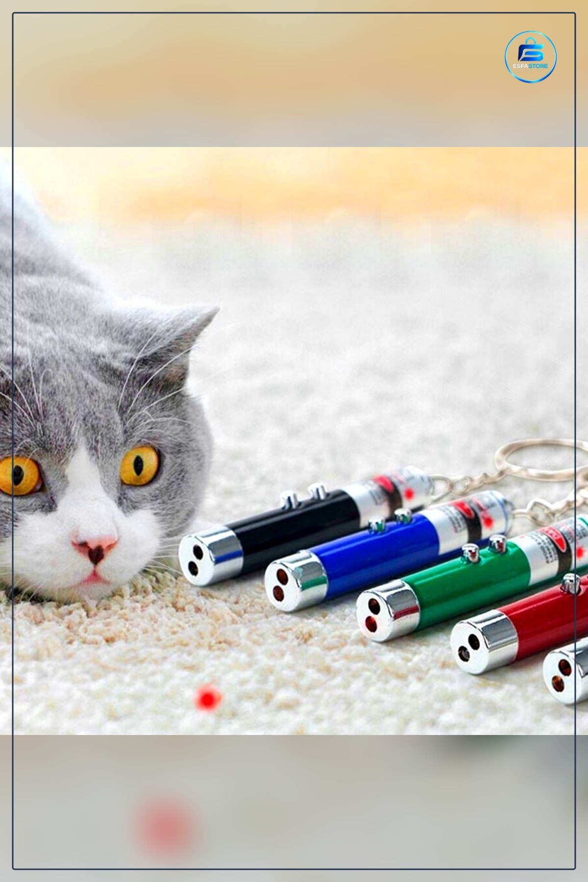 Kedi Oyuncağı Işıklı Led Lazer Anahtarlık Köpek İnteraktif Eğlence Pratik Hediyelik Ürün