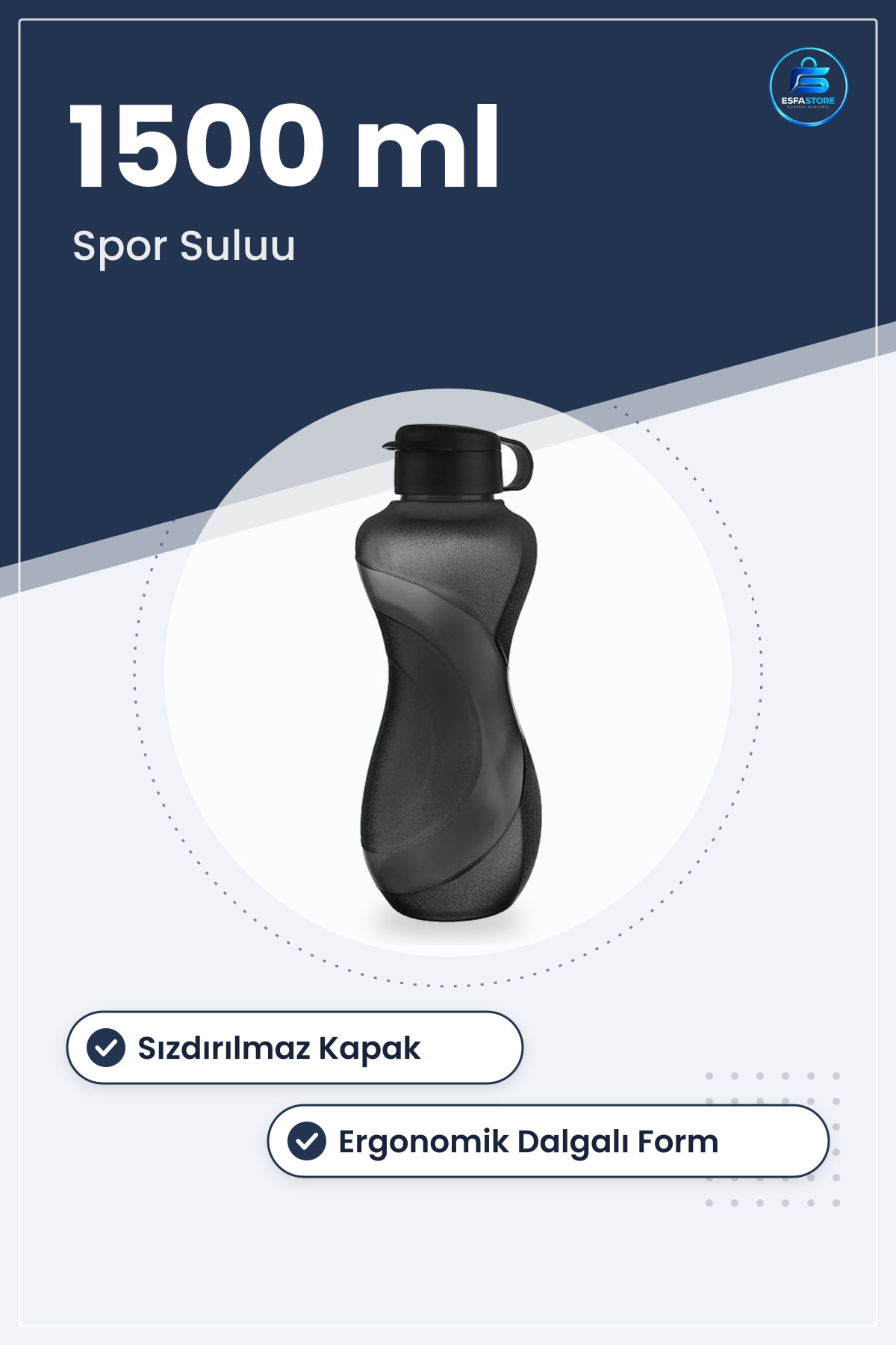 Sporcu Tipi Suluk Pratik El Matarası Dayanıklı Plastik Sızdırmaz Kapaklı Spor Salonu Kullanımı
