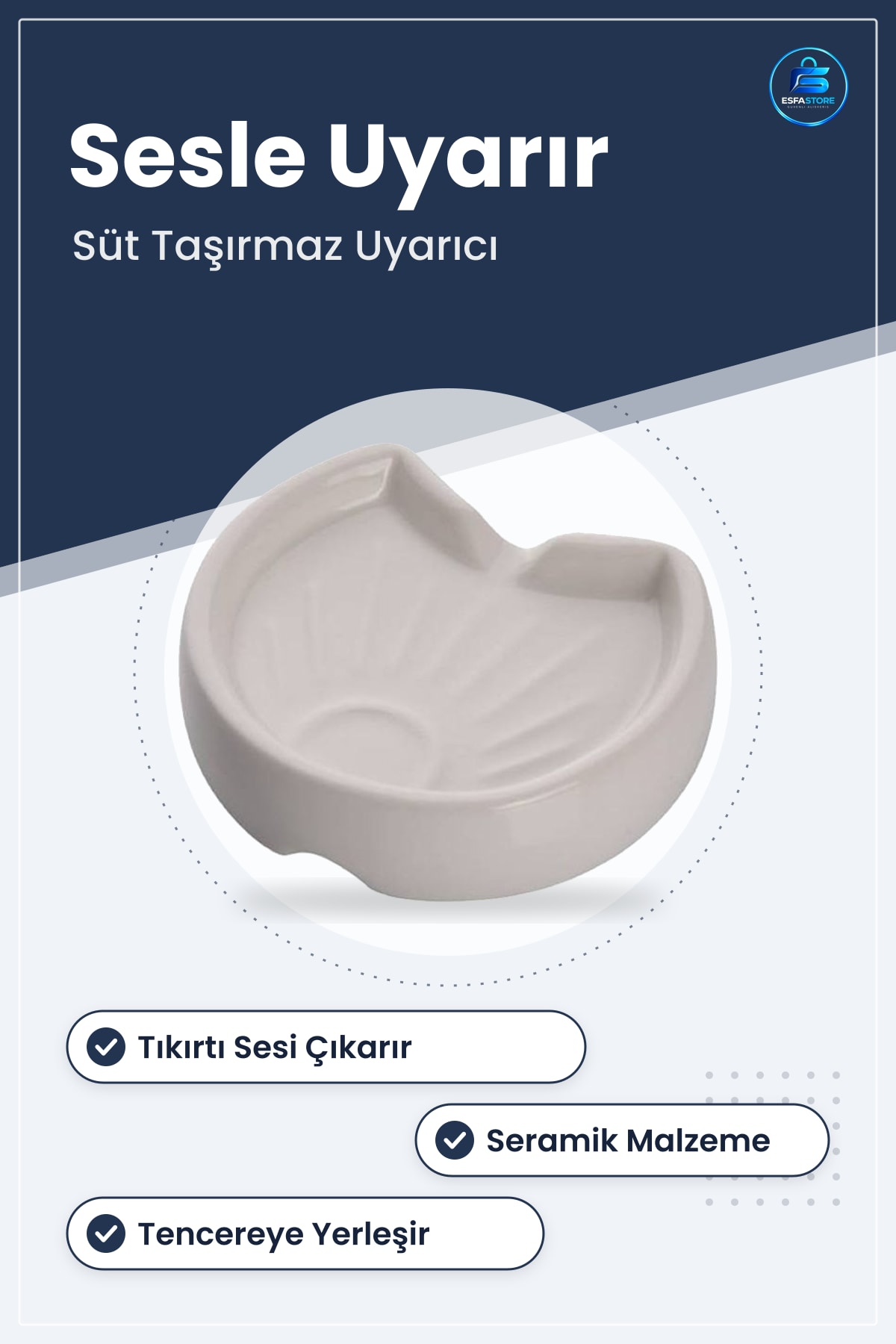 Süt Taşırmaz Uyarıcı Pratik Milk Saver Kaynama Uyarı Taşı Seramik Mutfak Aparatı Kullanışlı