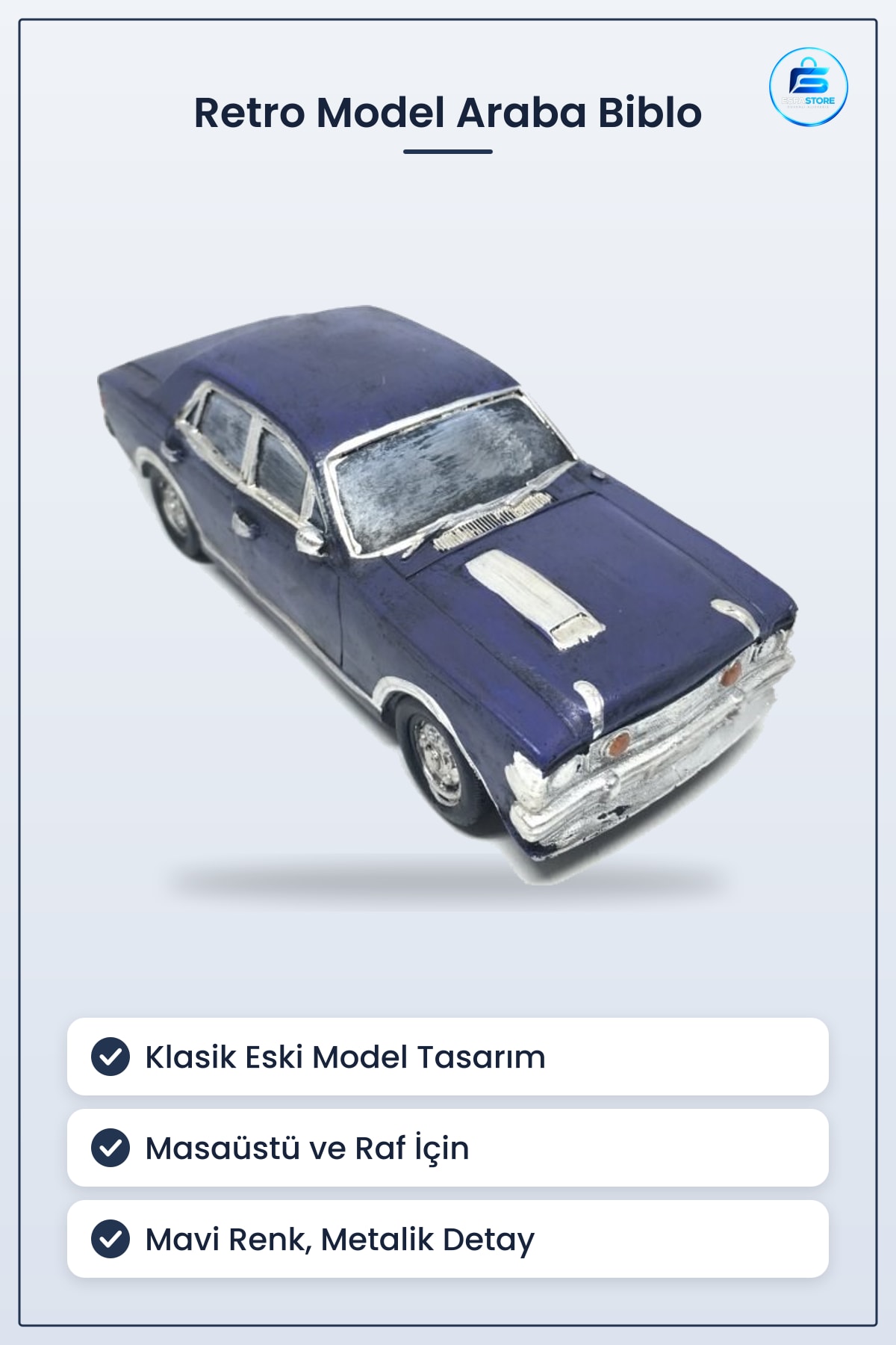 Nostaljik Klasik Dekoratif Eski Model Araba Biblo Masaüstü Dekor Hediyelik Süs Eşyası Retro