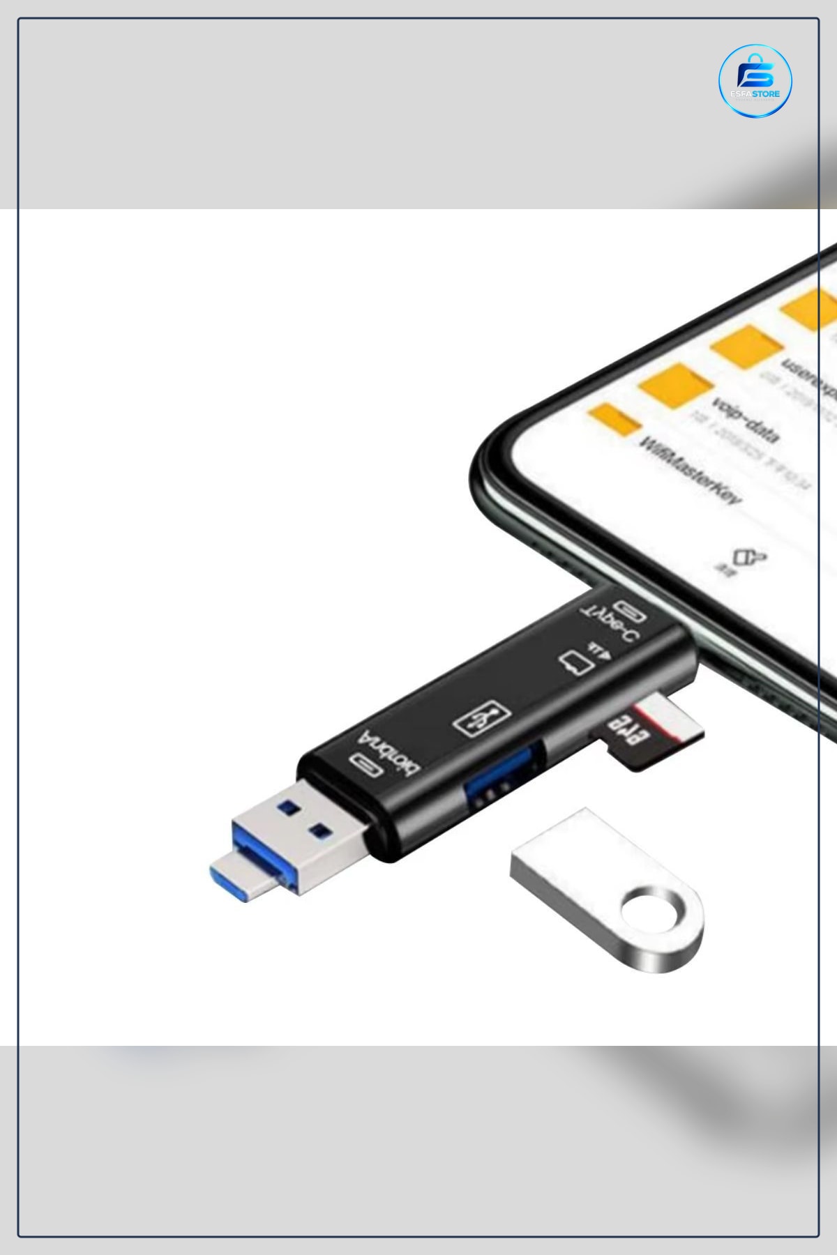 Micro SD Kart Okuyucu Çok Fonksiyonlu OTG Çevirici Type-C USB Girişli Telefon Tablet Bilgisayar