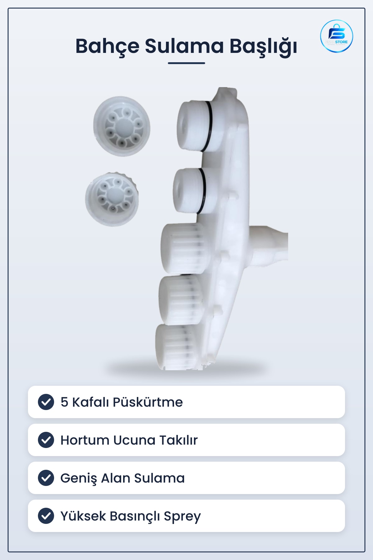 Peyzaj Bahçe Tarla Çim Sulama Başlığı Yüksek Basınçlı Su Püskürtücü Hortum Aparatı Geniş Alan