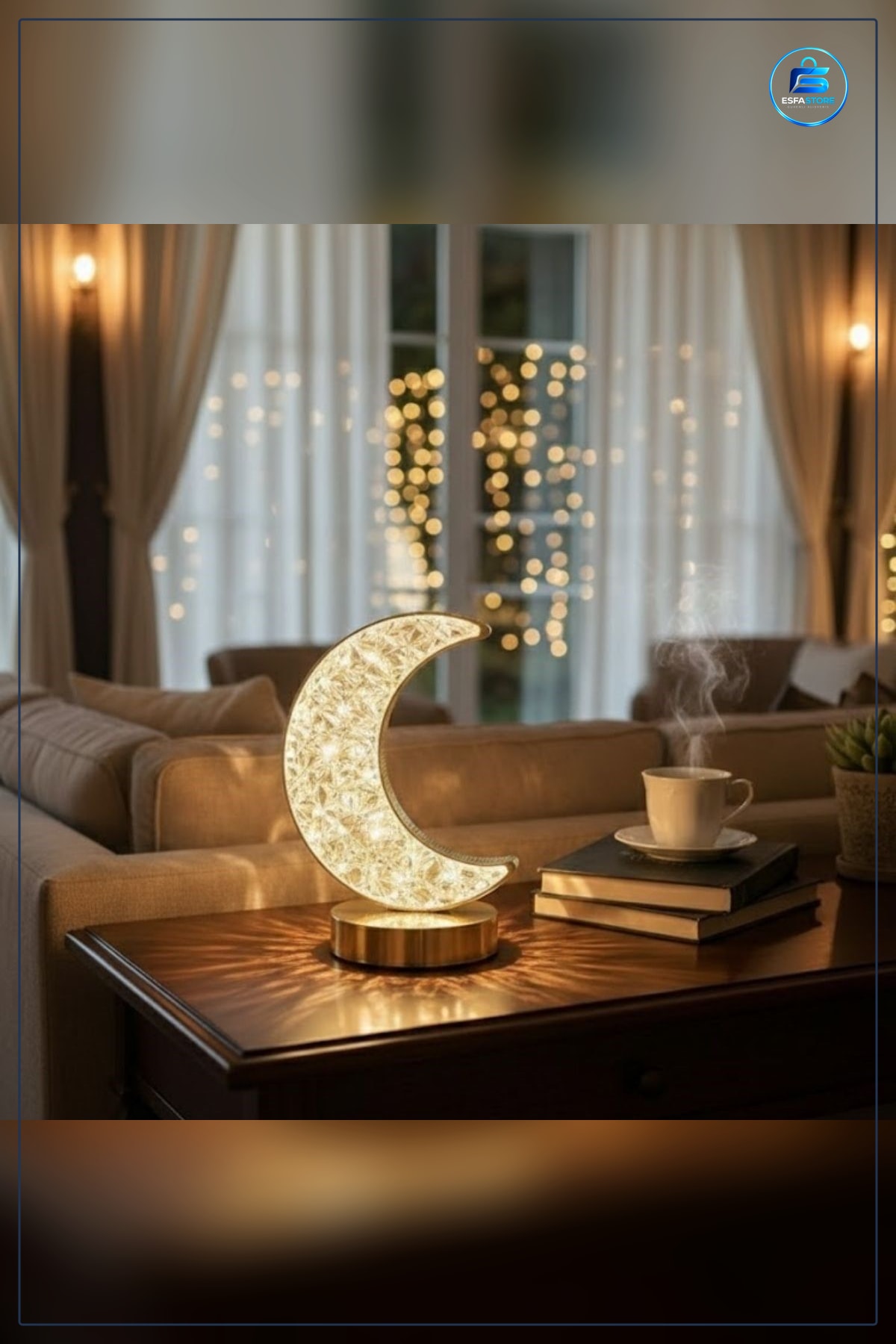 Hilal Formlu Kristal LED Masa Lambası Dokunmatik Şarjlı Dekoratif Gece Ev Dekoru Hediyelik