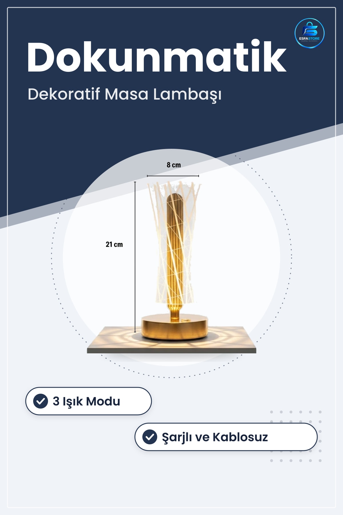 Silindirik Kristal Çizgi Model Dokunmatik Şarjlı LED Masa Lambaı Modern Dekoratif Gece Aydınlatması