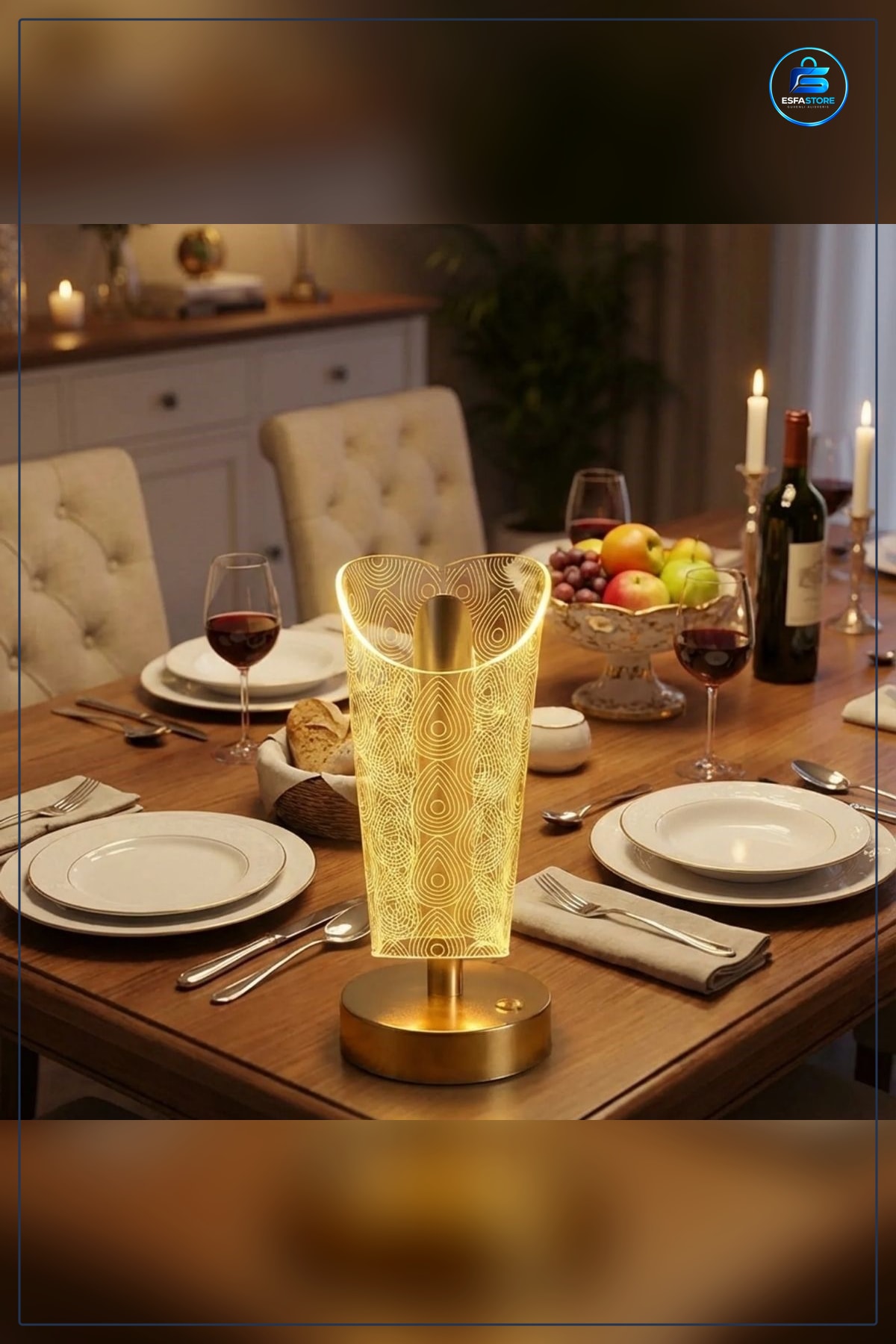 Silindirik Kristal Damla Desenli Dokunmatik LED Masa Lambası Şarjlı Modern Dekoratif Gece Işığı
