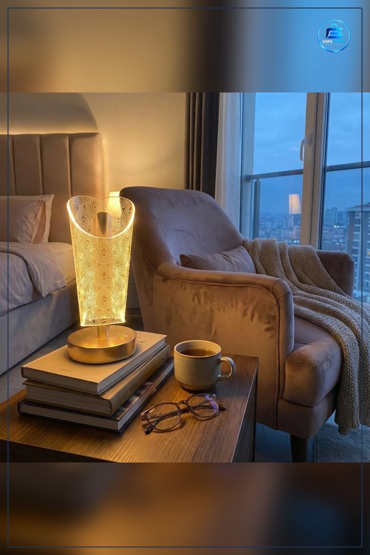 Silindirik Kristal Damla Desenli Dokunmatik LED Masa Lambası Şarjlı Modern Dekoratif Gece Işığı