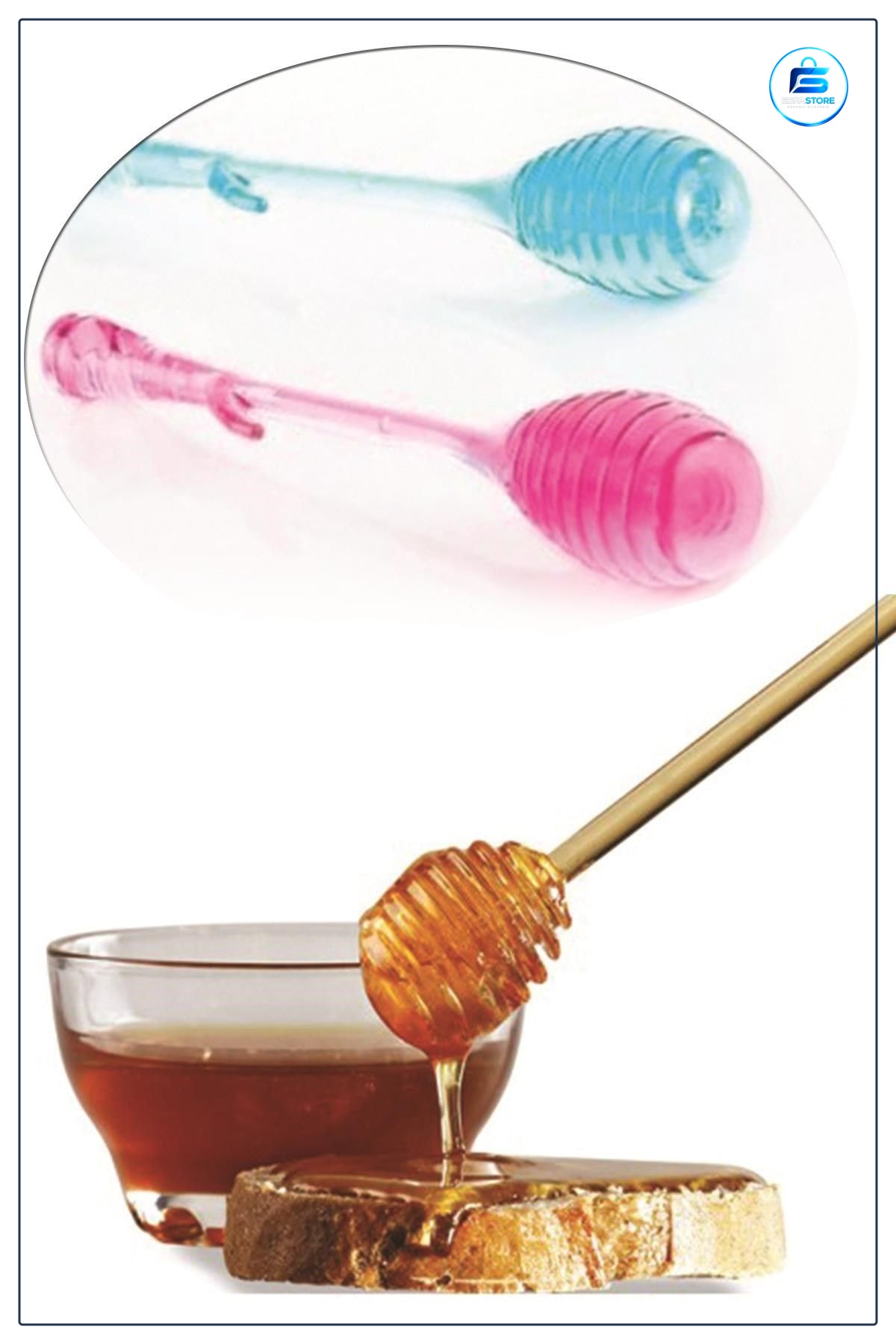 Plastik Bal Doldurma Reçel Servis Kaşığı Mutfak Rengarenk Şirin Pratik 16cm x 3,2cm