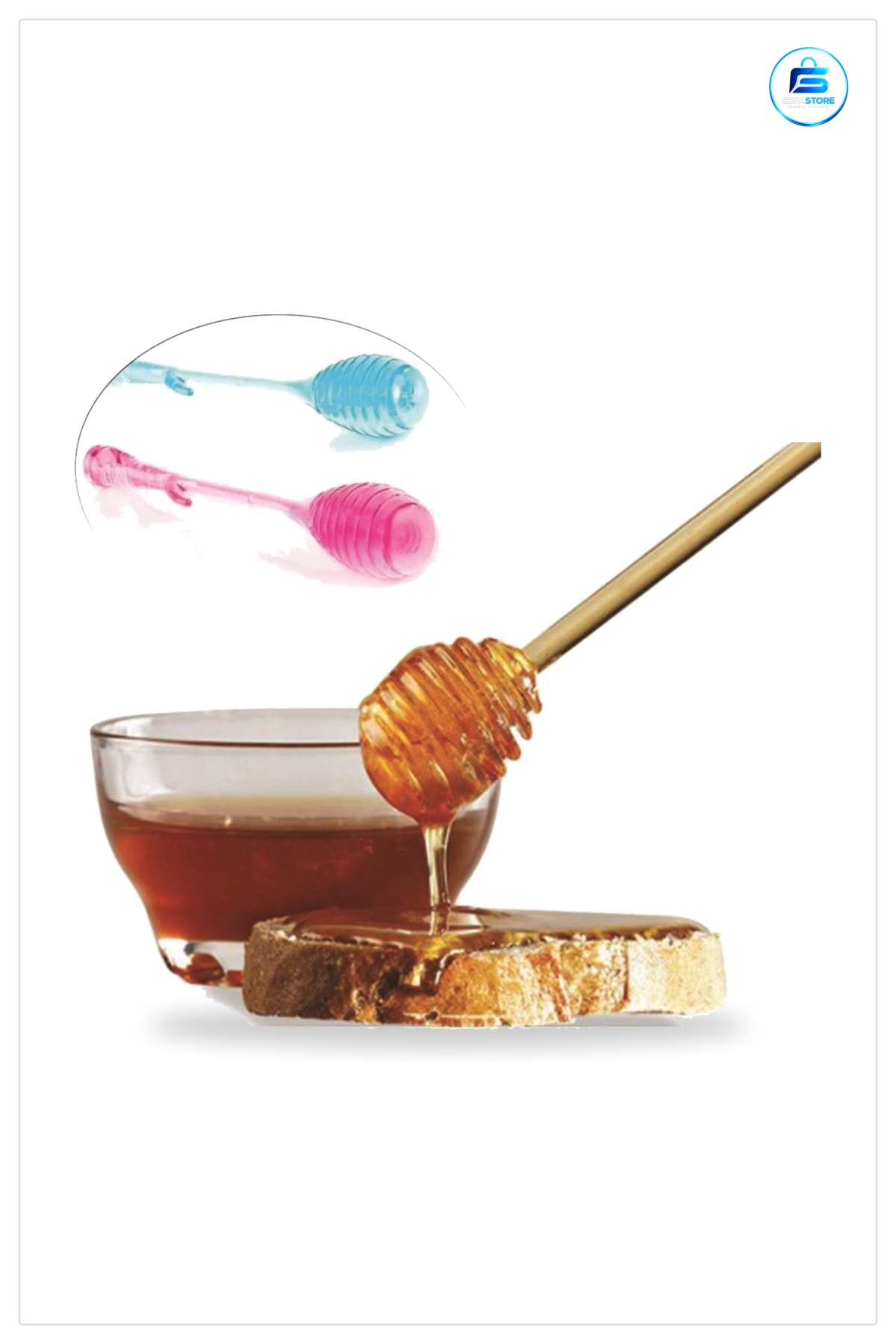 Plastik Bal Doldurma Reçel Servis Kaşığı Mutfak Rengarenk Şirin Pratik 16cm x 3,2cm