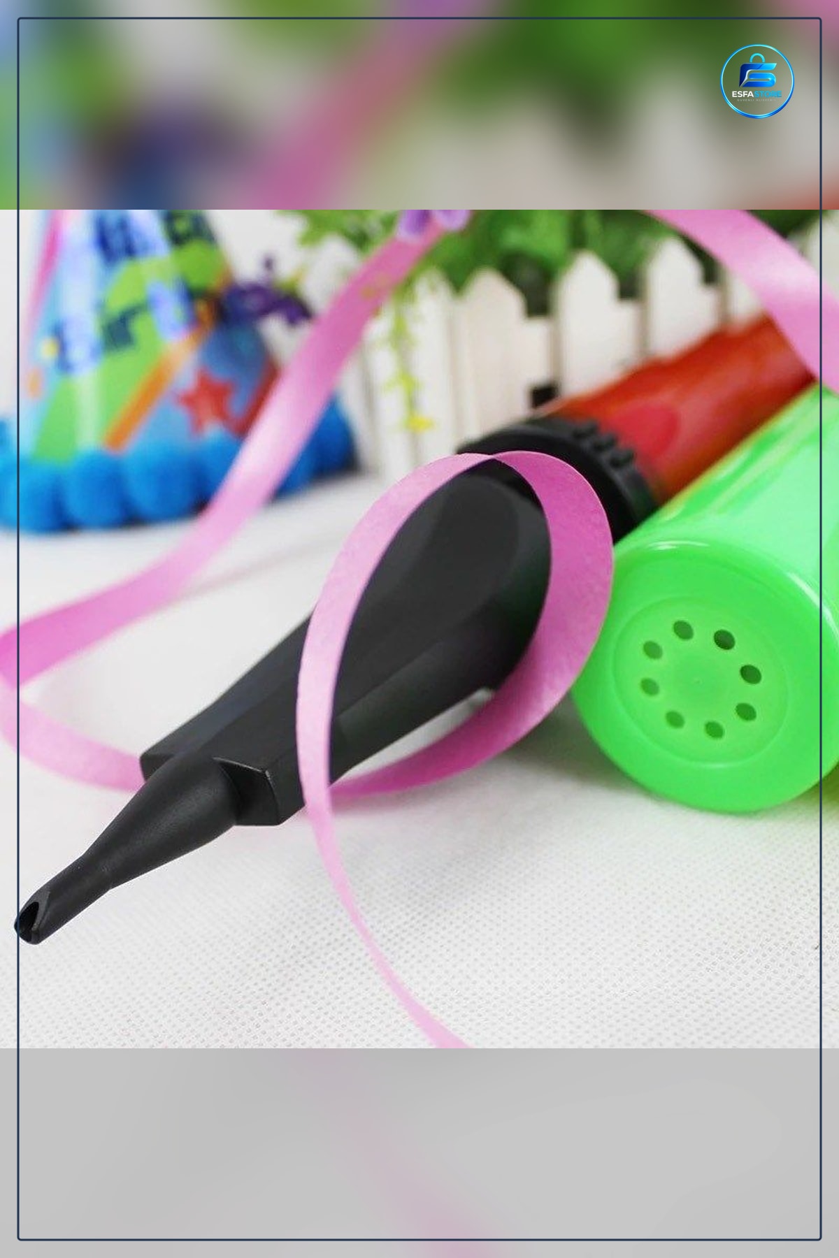 Tek Taraflı Hızlı Balon Şişirme Pompası El Tipi 29 cm x 5 Top Şişirici Aparat Parti Dekorasyon