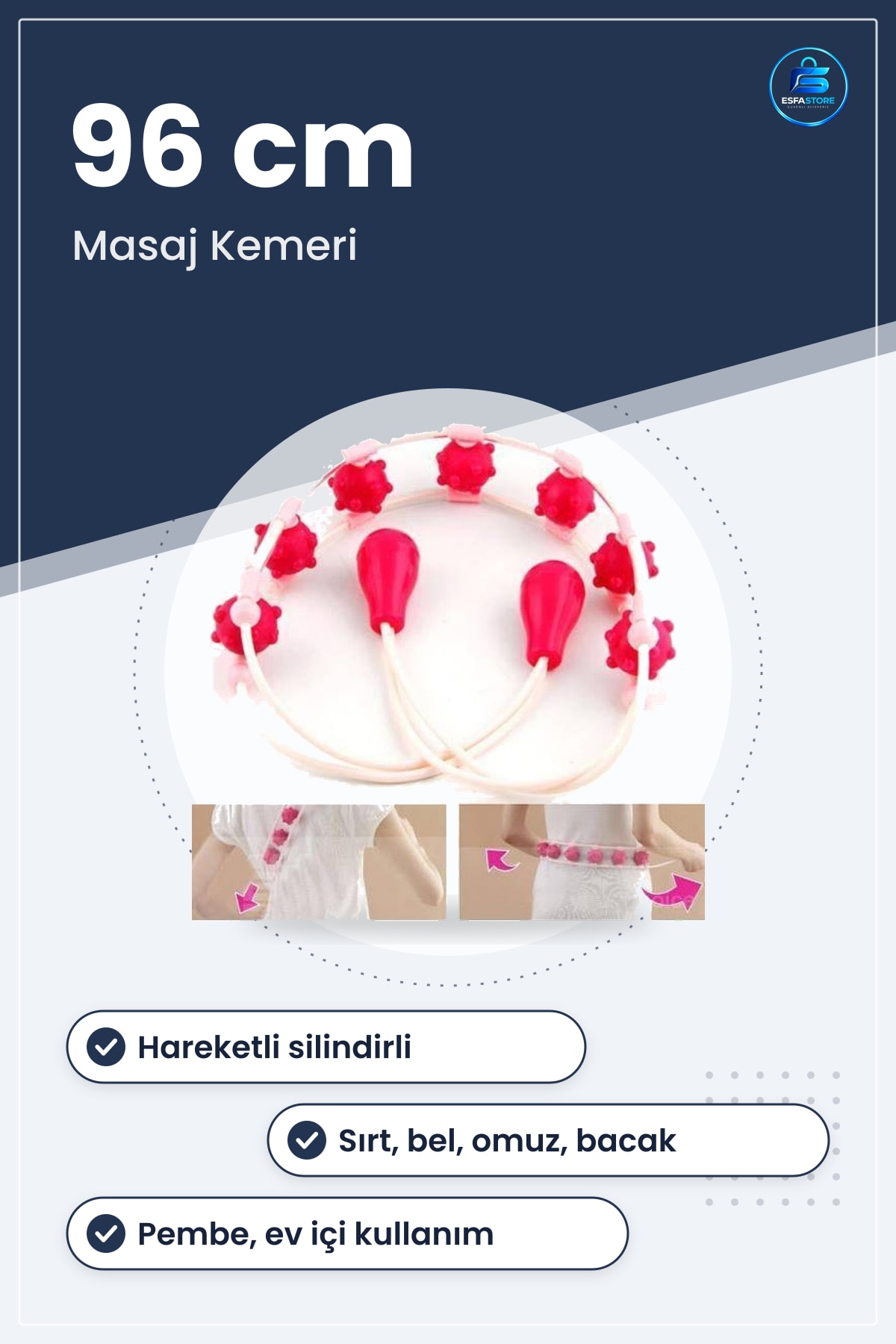 Vücut Masaj Kemeri Karın Kalça Sıkılaştırıcı Sırt Bel Omuz Bacak Kas Gevşetici Pratik