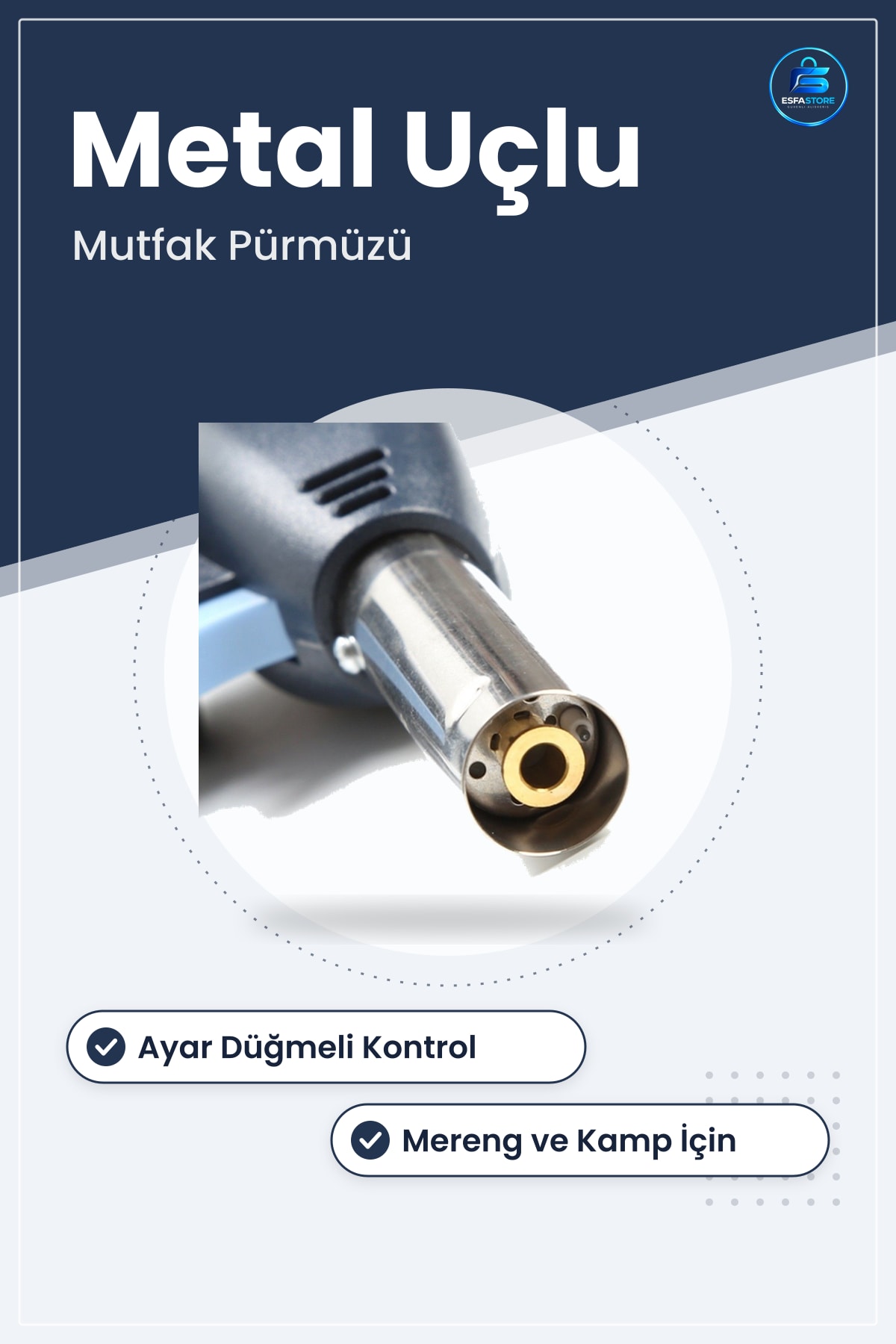 Çakmak Gazı Uyumlu Pürmüz Başlığı Kamp ve Mutfak Mereng Yapımı İçin Dayanıklı Kullanışlı Pratik