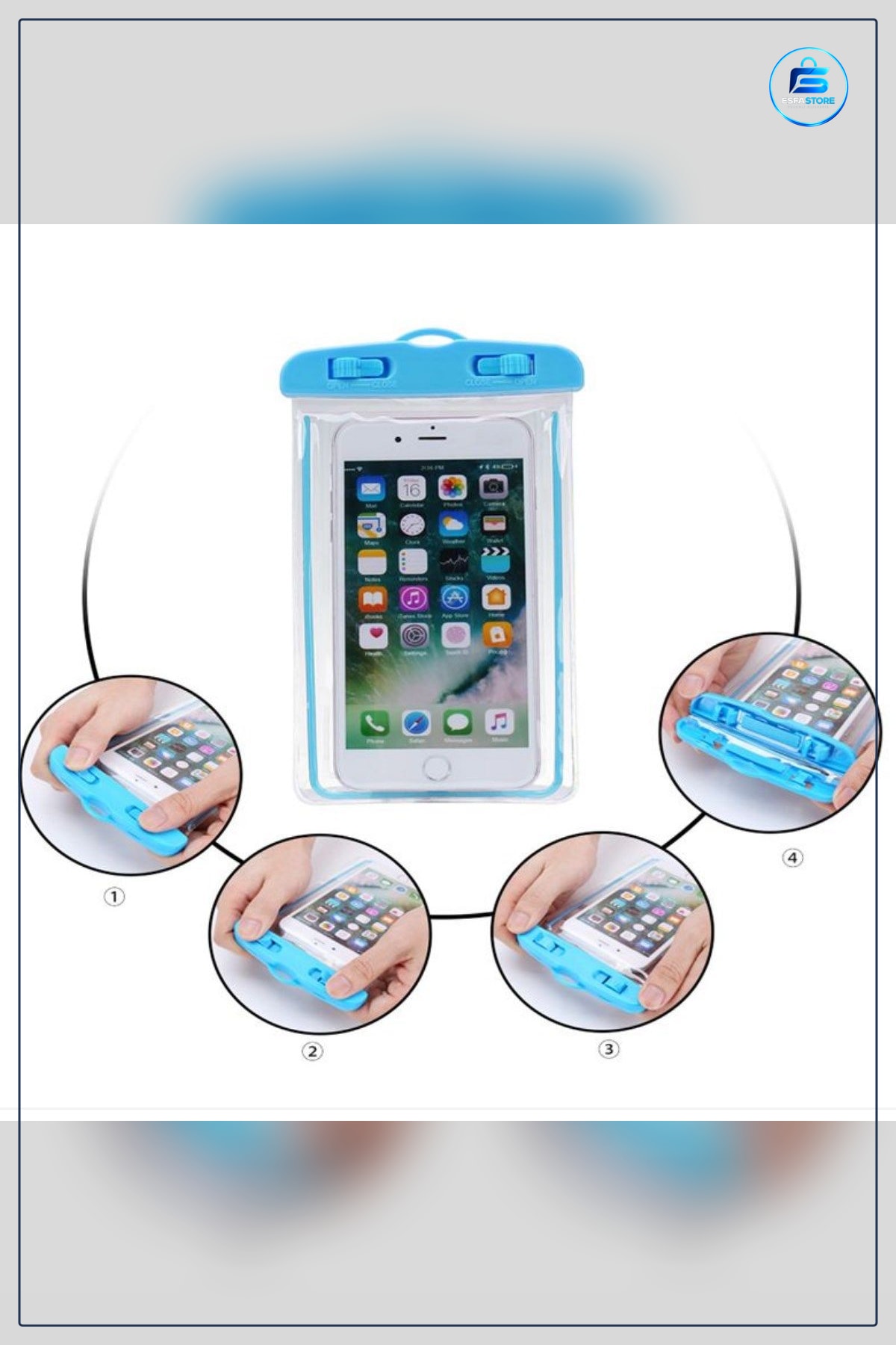Bisiklete Takılan Su Geçirmez Telefon Kılıfı Universal 12x20 cm IP4 Dokunmatik Uyumlu Yağmura