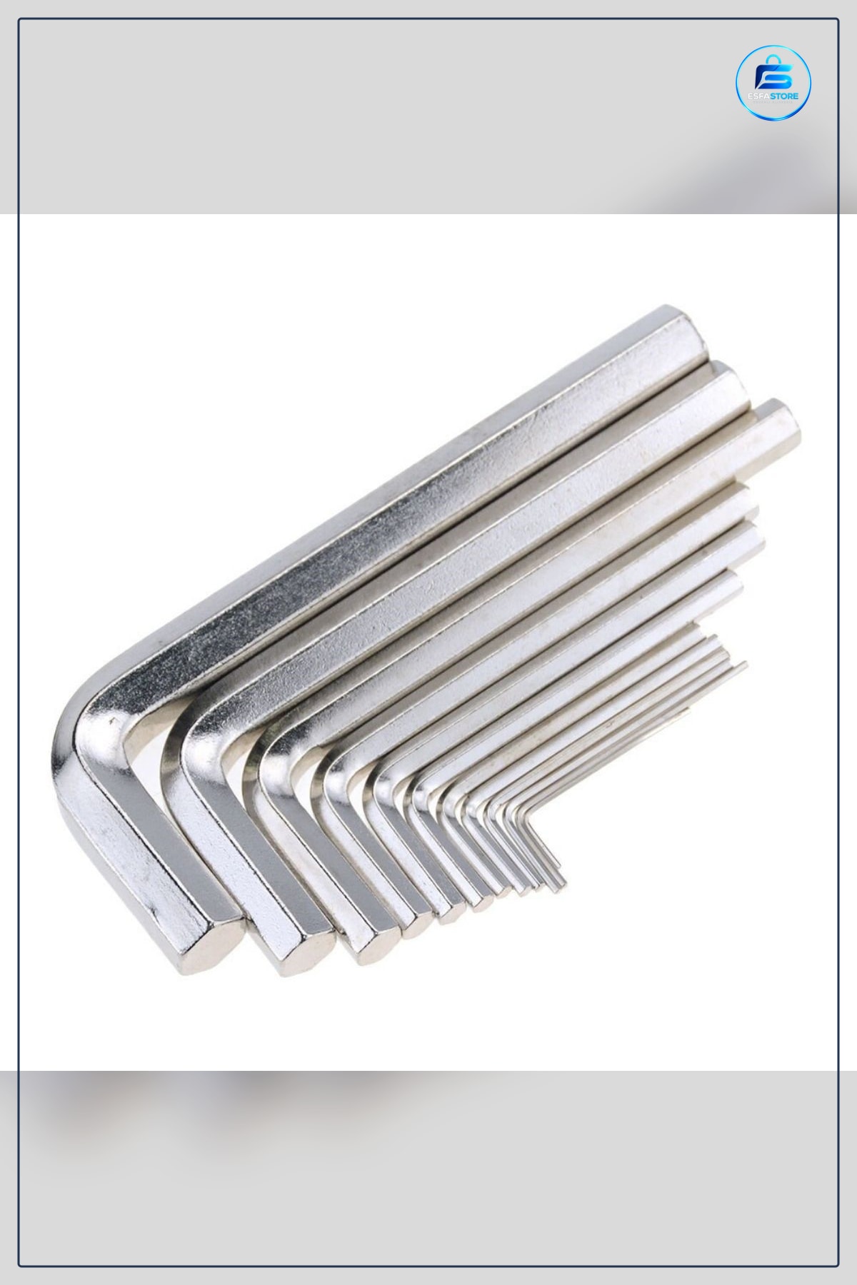 Alyan Anahtar Takımı 9 Parça Çelik Kısa Düz Köşe Seti 10 mm 80 Altıgen Ölçü Aralığı