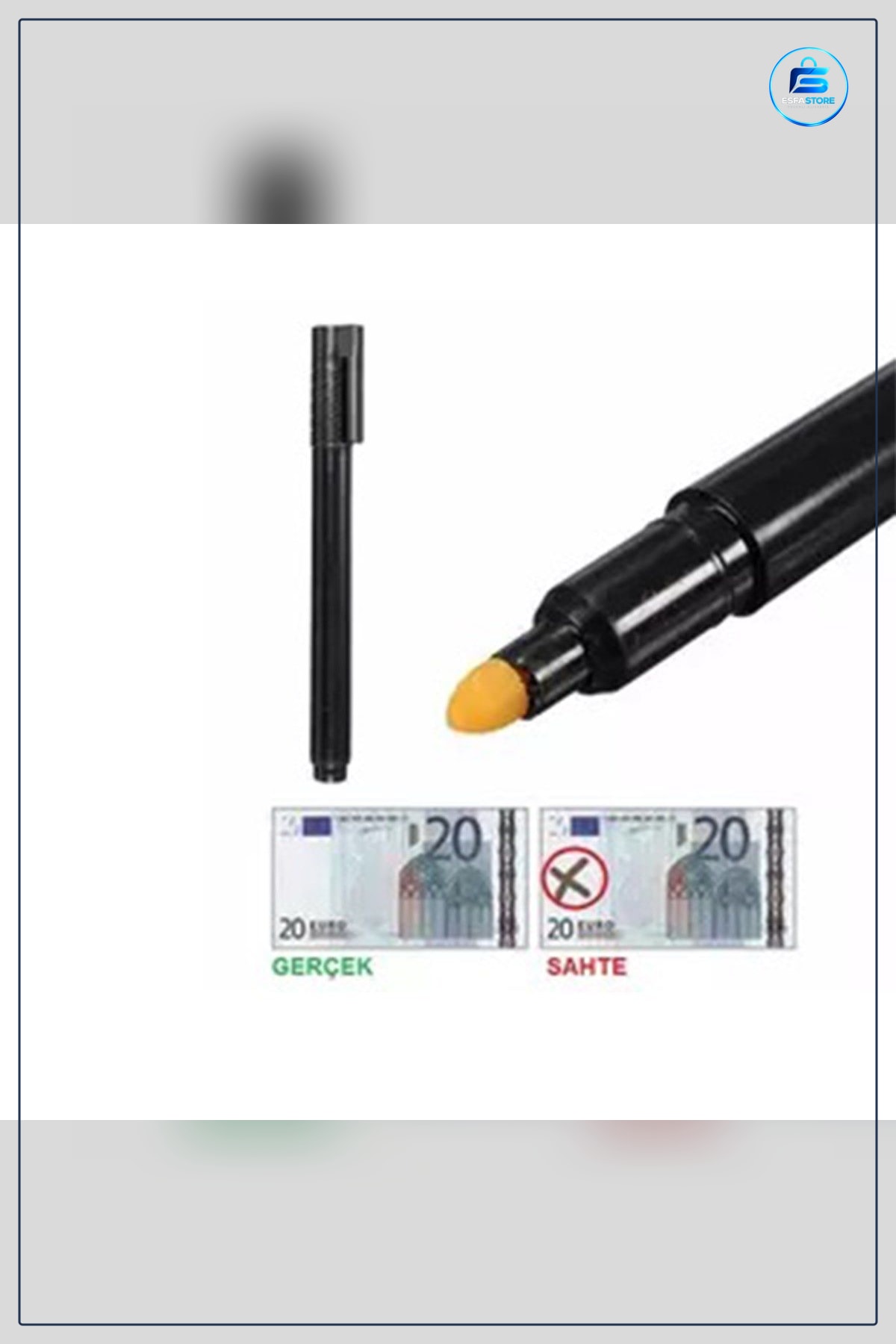 Taklit Para Tespit Kalemi Kontrol Cihazı Sahte Banknot Anlama Plastik Türk Lirası