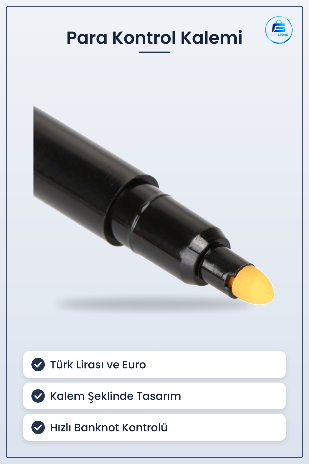 Taklit Para Tespit Kalemi Kontrol Cihazı Sahte Banknot Anlama Plastik Türk Lirası
