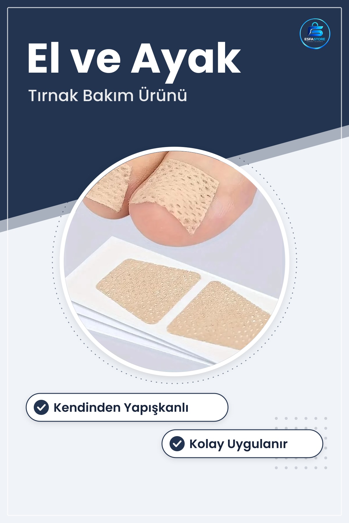 Trırnak Onarım Yaması Kolay Uygulanabilir Hasarlı Trırnaklar İçin Yenileme Bandı El ve Ayak