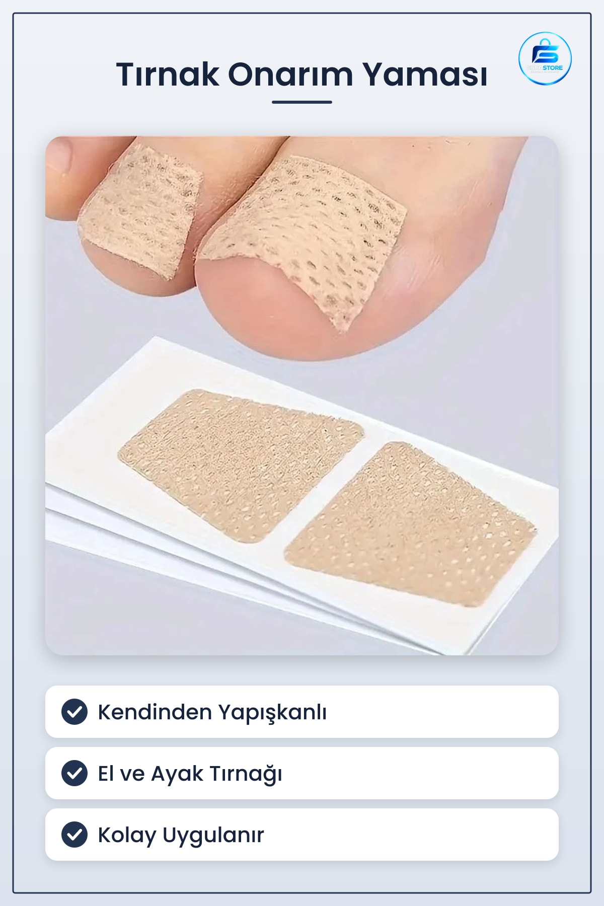 Trırnak Onarım Yaması Kolay Uygulanabilir Hasarlı Trırnaklar İçin Yenileme Bandı El ve Ayak