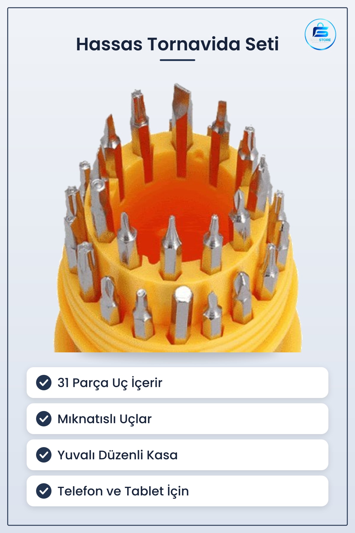 Hassas Tornavida Seti Cep Telefonu Tablet Bilgisayar Tamir Takımı Mıknatıslı Çok Amaçlı Pratik