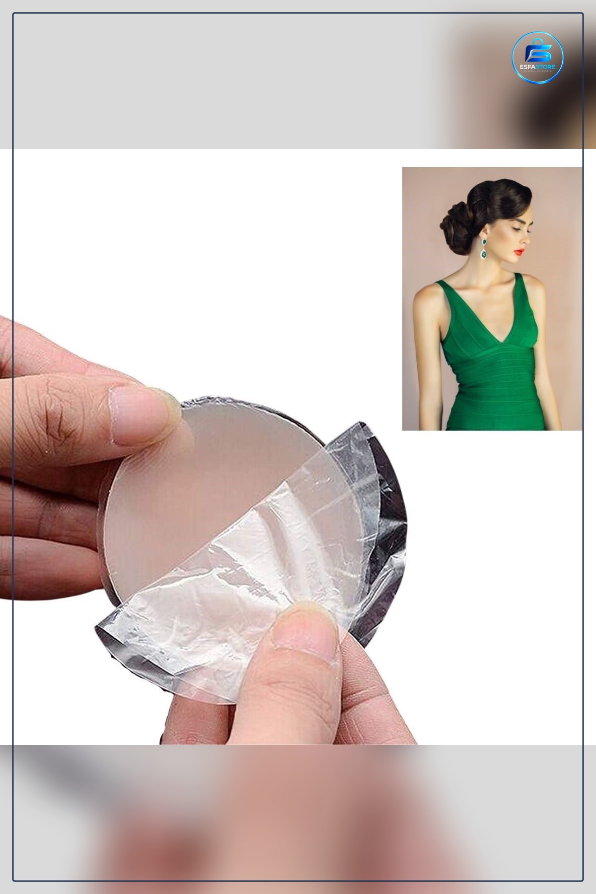 Silikon Göğüs Ucu Kapatıcı Nipple Pad 7 cm 2 Adet Yıkanabilir Tekrar Kullanılabilir Gizleyici Bant