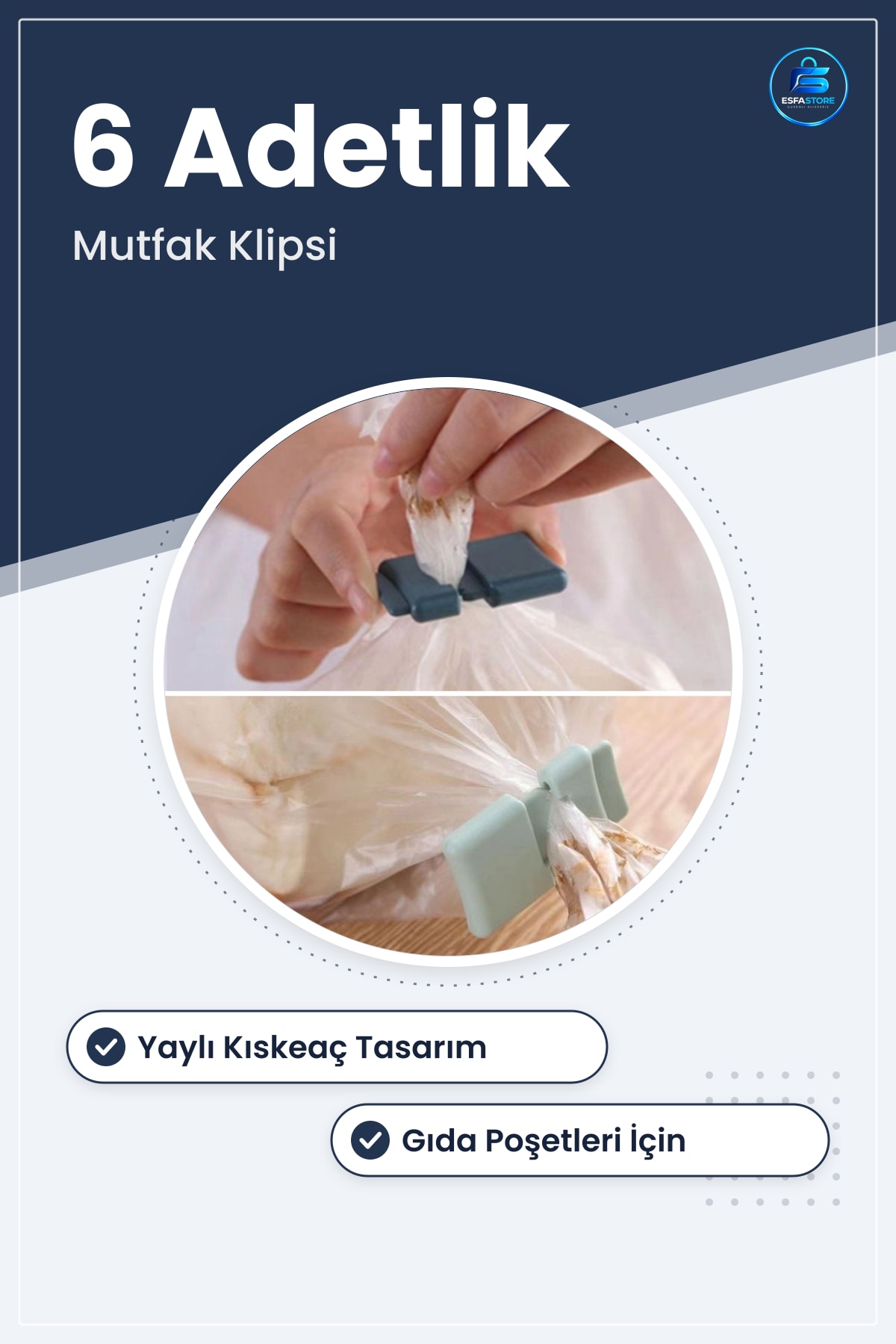 Hava Sızdırmaz Poşet Kapatma Klipsi Yaylı Kıskaç Torba Ambalaj Mutfak Saklama Pratik Dayanıklı