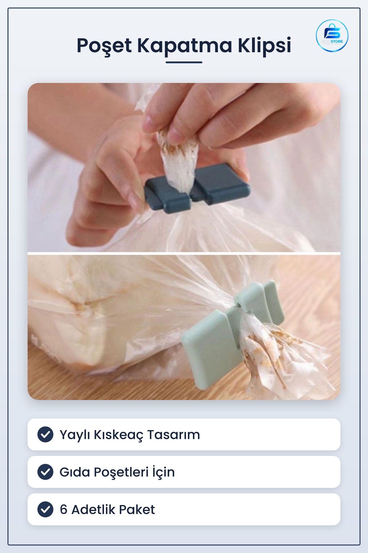 Hava Sızdırmaz Poşet Kapatma Klipsi Yaylı Kıskaç Torba Ambalaj Mutfak Saklama Pratik Dayanıklı