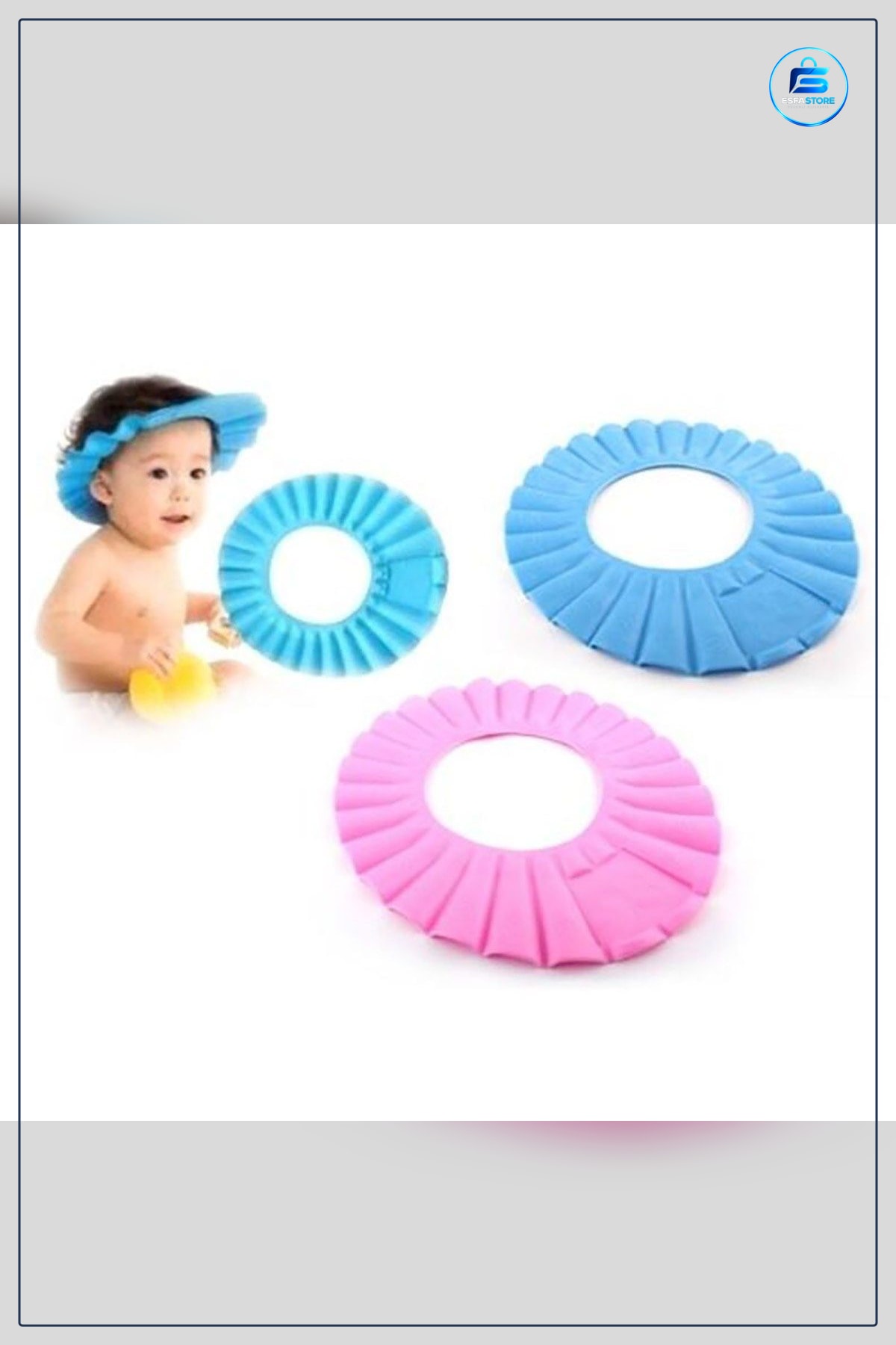 Bebek Banyo Şapkası Ayarlanabilir Küvet Başlığı Çocuk Duş Koruyucu Pembe Yıkama Siperliği