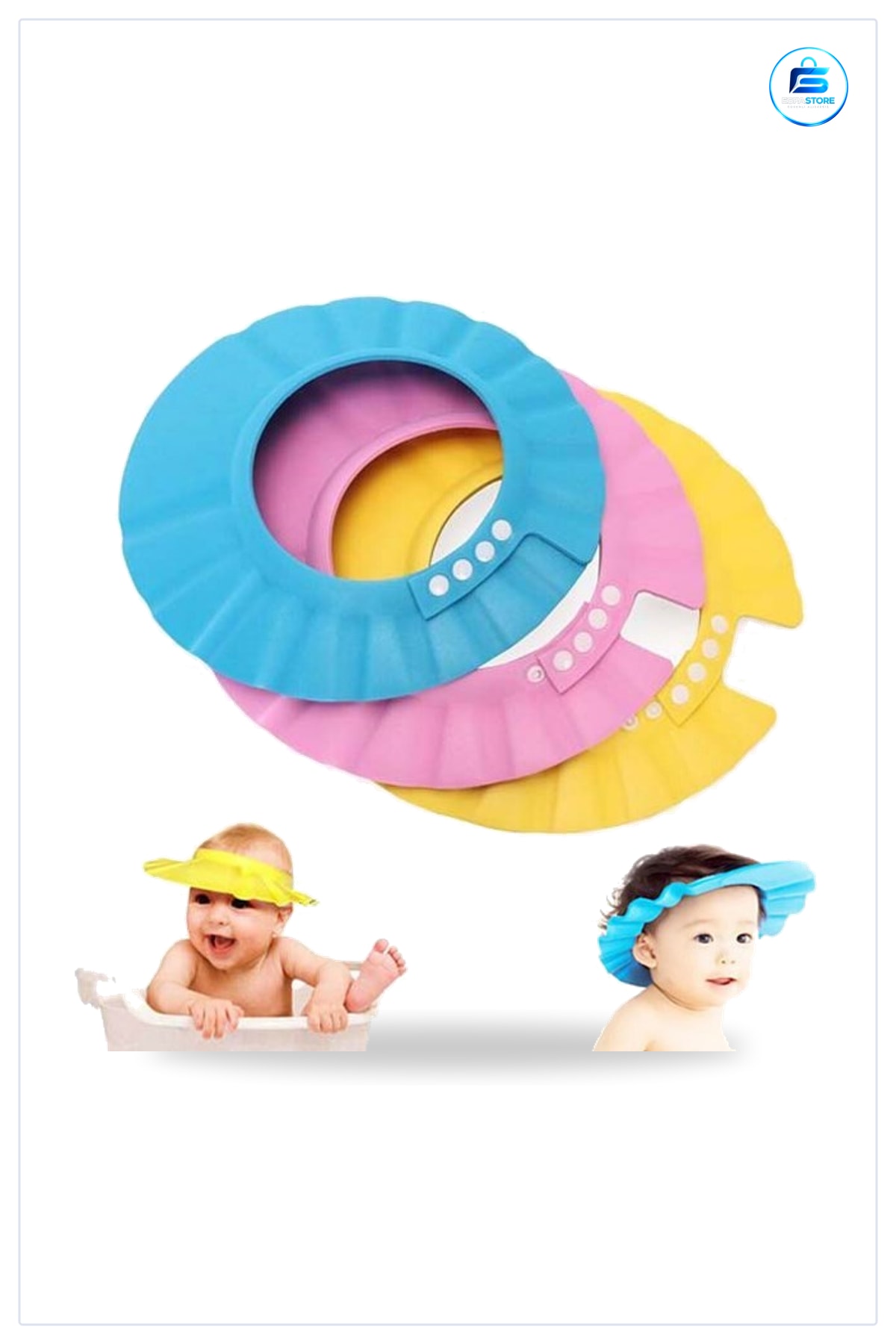 Bebek Banyo Şapkası Ayarlanabilir Küvet Başlığı Çocuk Duş Koruyucu Pembe Yıkama Siperliği