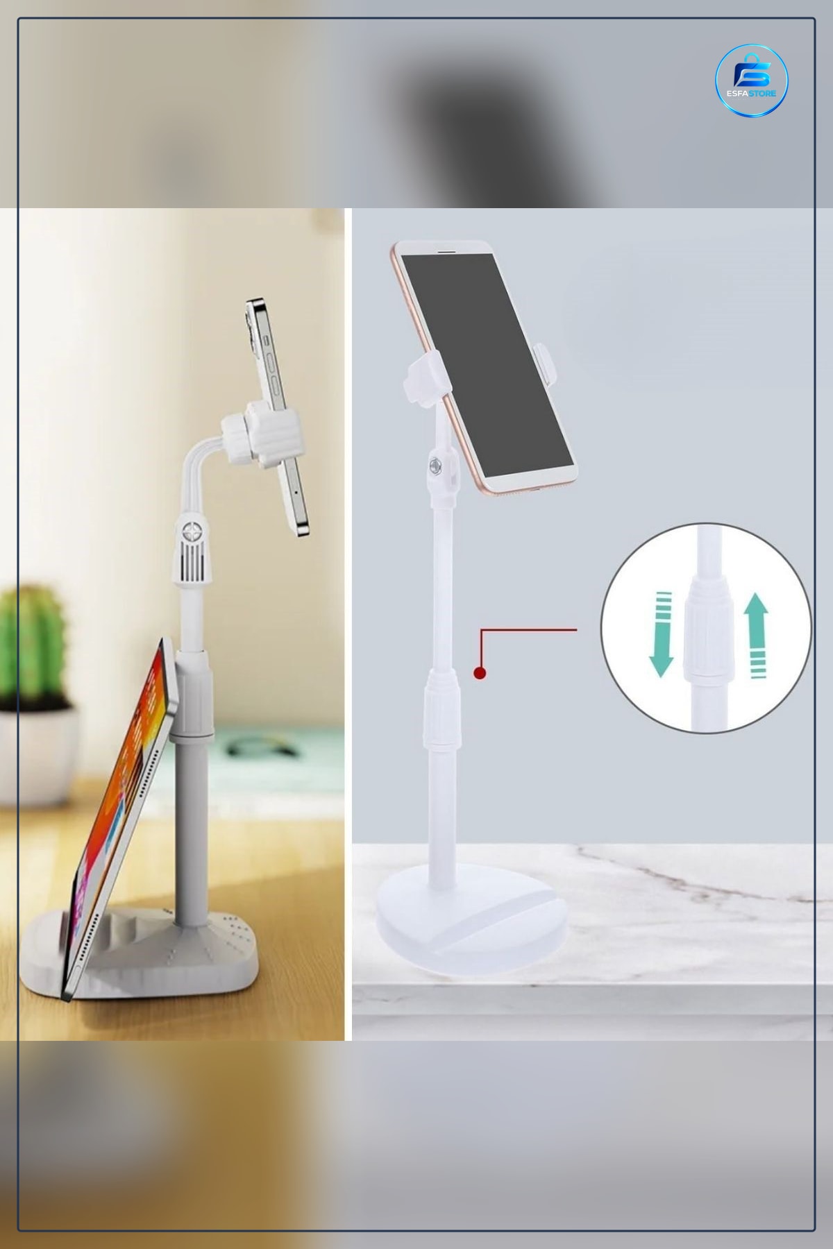 Masa Üstü Tablet ve Telefon Standı Ayarlanabilir Plastik Eller Serbest Kullanım Dayanıklı Pratik