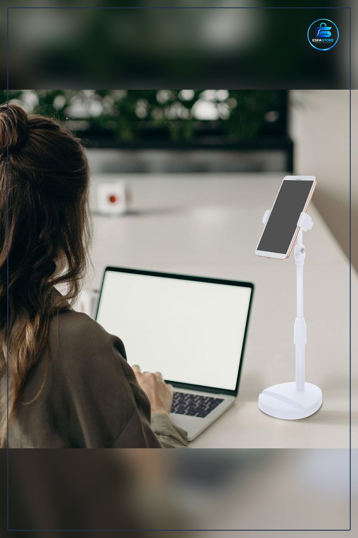 Masa Üstü Tablet ve Telefon Standı Ayarlanabilir Plastik Eller Serbest Kullanım Dayanıklı Pratik