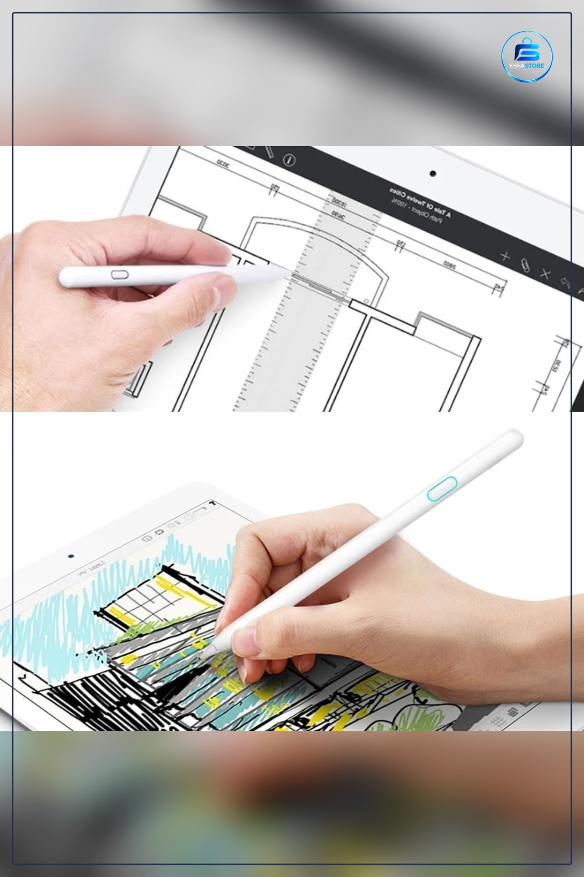 Stylus Pen Tablet Dokunmatik Telefon Uyumlu Hassas Çizim Not Alma ve Tasarım Kalemi
