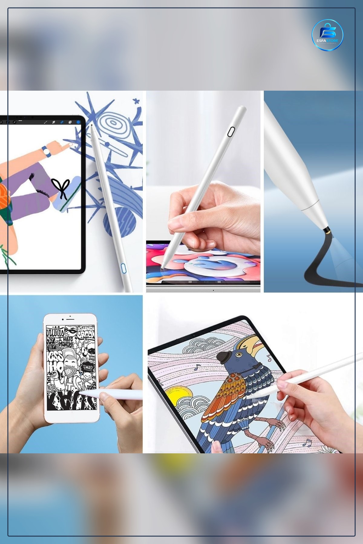 Stylus Pen Tablet Dokunmatik Telefon Uyumlu Hassas Çizim Not Alma ve Tasarım Kalemi