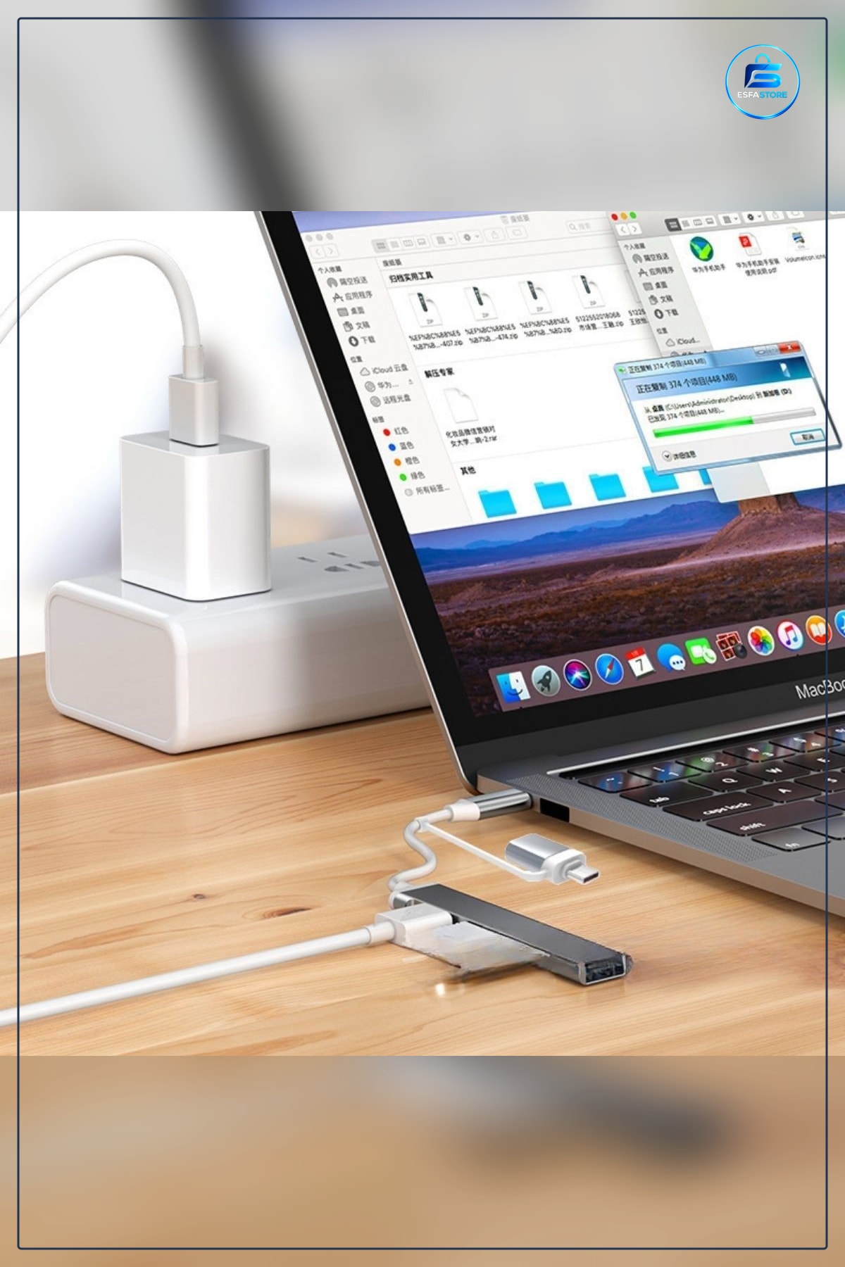 Ultra İnce USB C Bölücü Hub Adaptör Çok Portlu Kompakt Taşınabilir Dayanıklı Hediyelik