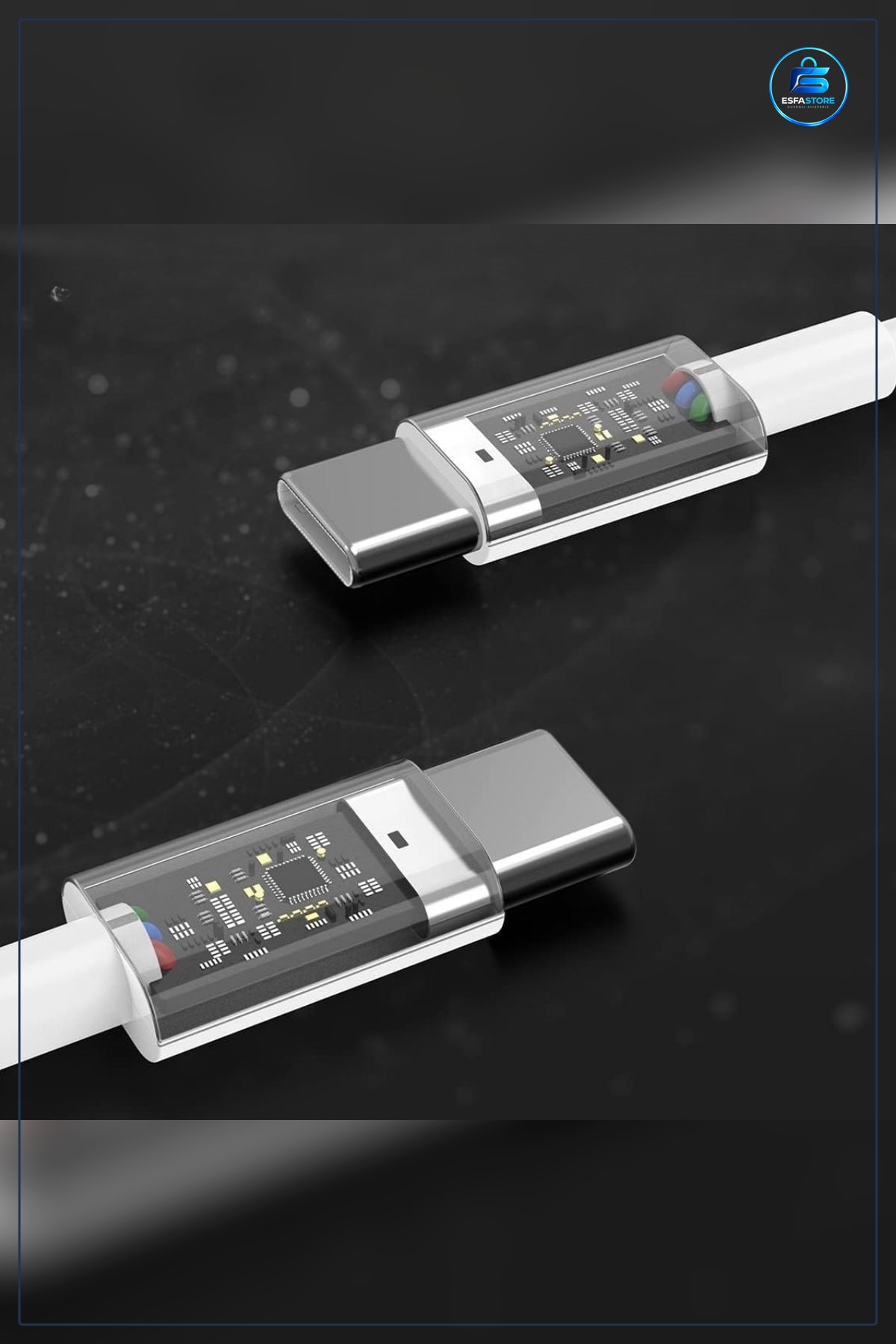 USB C Uçlu Hasır Örgü Hızlı Şarj Kablosu iPhone Uyumlu Dayanıklı Dolaşmaya Karşı Dirençli Pratik