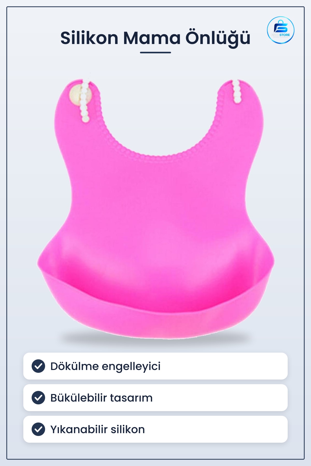 Silikon Bebek Mama Önüğü Dökülme Engelleyici Bükülebilir Yıkanabilir Çocuk Yemek Pratik Hediyelik