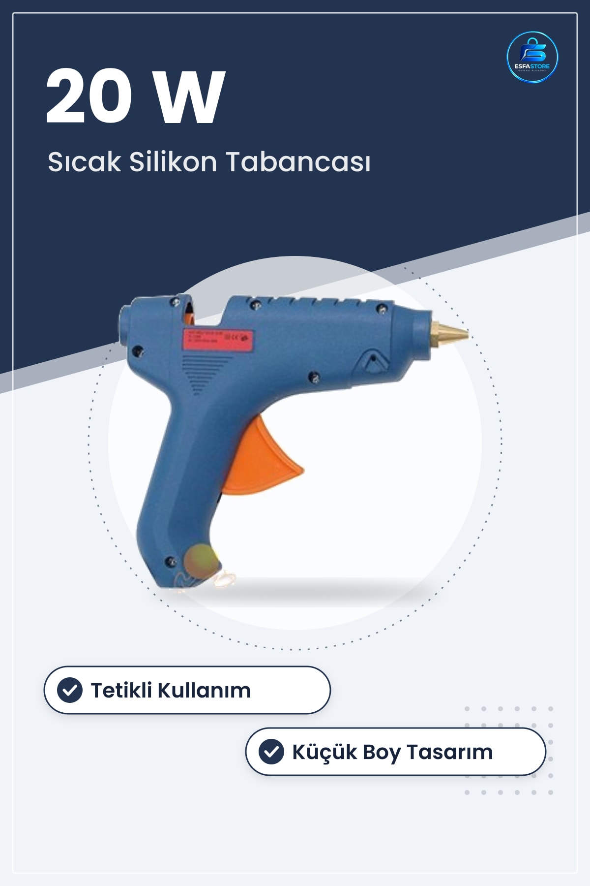 Elektrikli Tetikli Sıcak Silikon Mum Tutkal Tabancası Küçük Boy El İşi ve Hobi Projeleri İçin