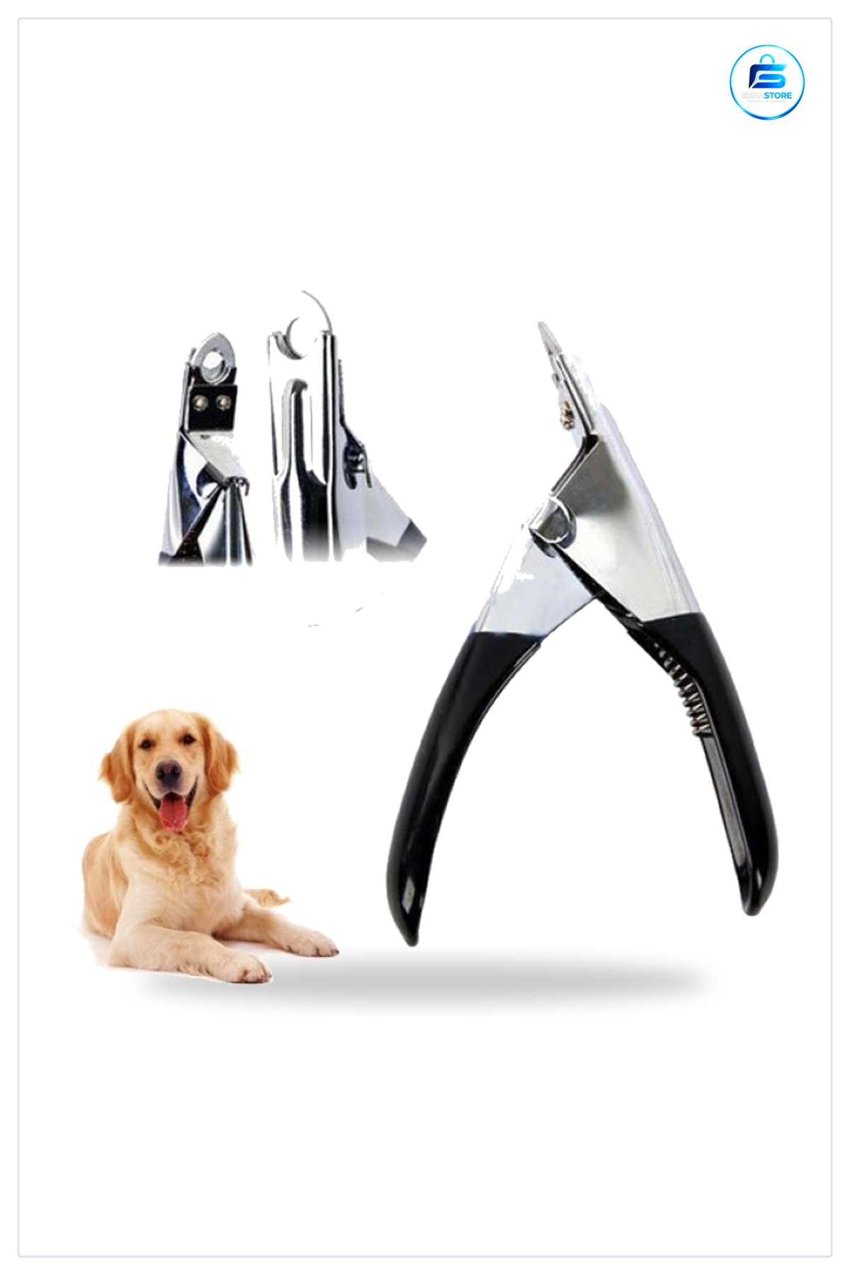 Evcil Hayvan Tırnak Makası Metal Gövdeli Siyah Saplı Köpek Kedi Pati Bakım Kesici