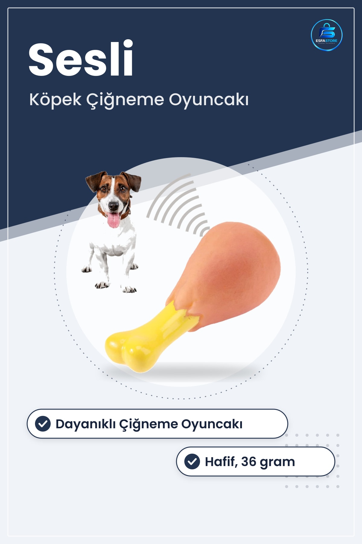 Köpekler İçin Tavuk Budu Şeklinde Sesli Vinil Eğitici Eğlenceli Çiğneme Oyuncağı Dayanıklı Pratik