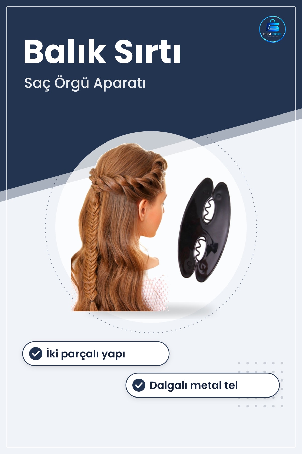 Saç Ayırma Aleti Balık Sırtı Örgü Yapma Aparatı Pratik Kolay Şekillendirici Dayanıklı Hediyelik